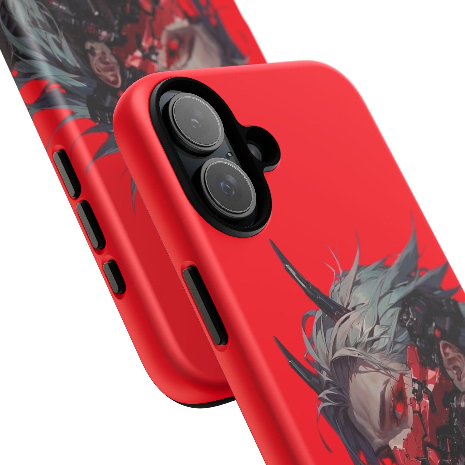 Demon Core Awakening – Futuristic Oni Cyborg Tough Phone Case by