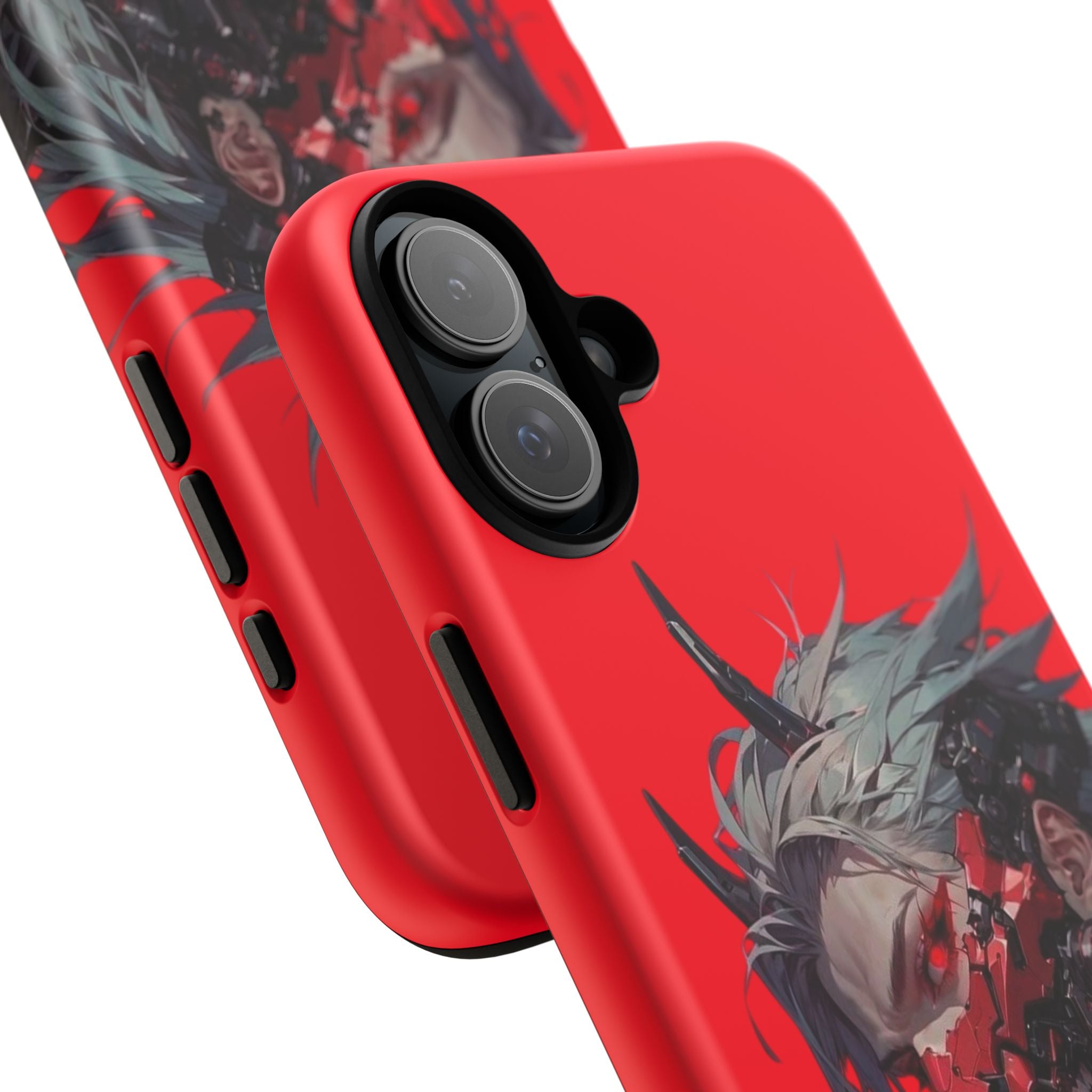 Demon Core Awakening – Futuristic Oni Cyborg Tough Phone Case by