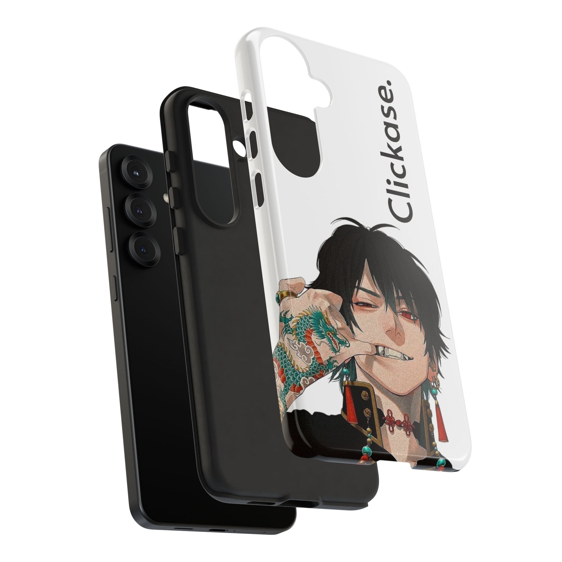 Edgy Anime Rebel Character - Tough Phone Case by