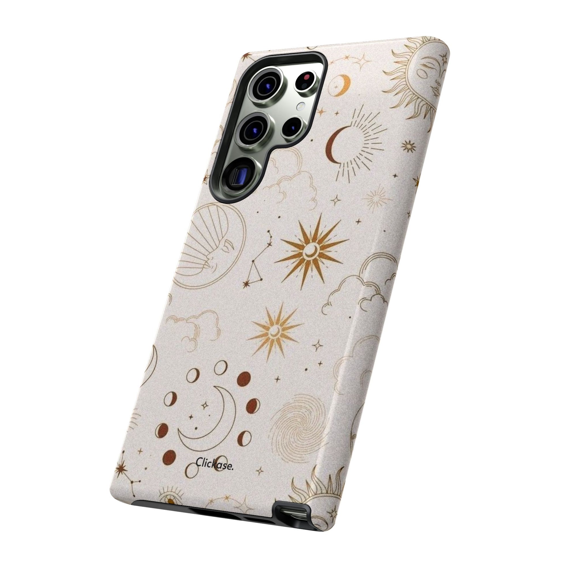 Astrology Celestial Moon and Star Pattern Tough Phone Case by