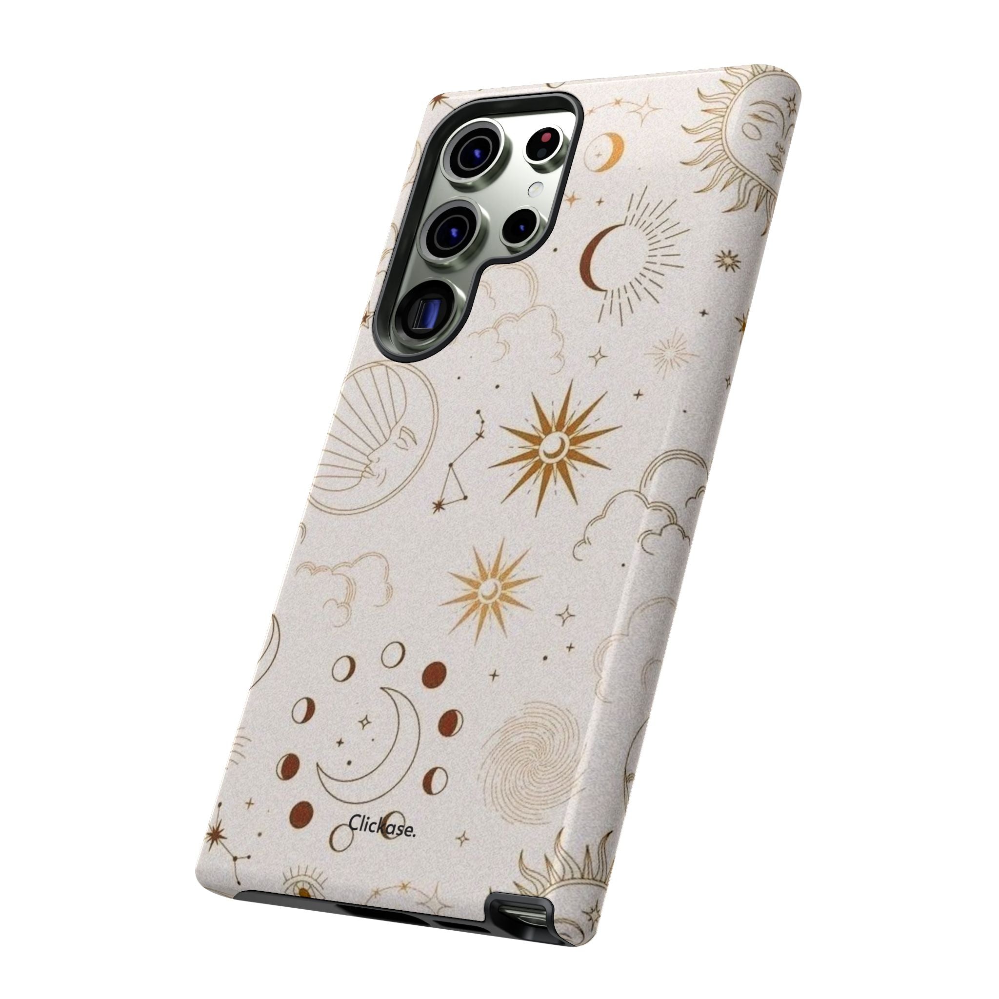 Astrology Celestial Moon and Star Pattern Tough Phone Case by