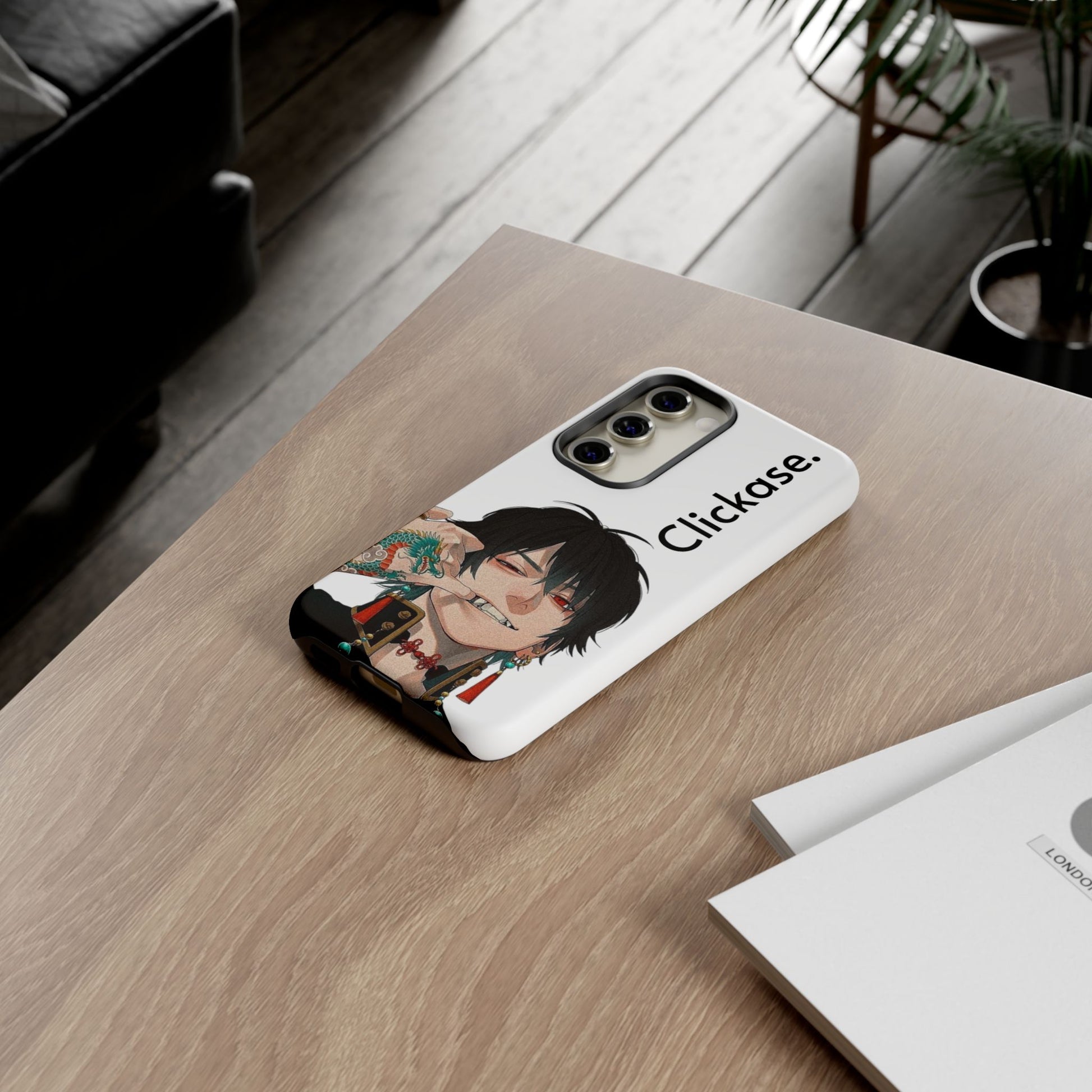 Edgy Anime Rebel Character - Tough Phone Case by