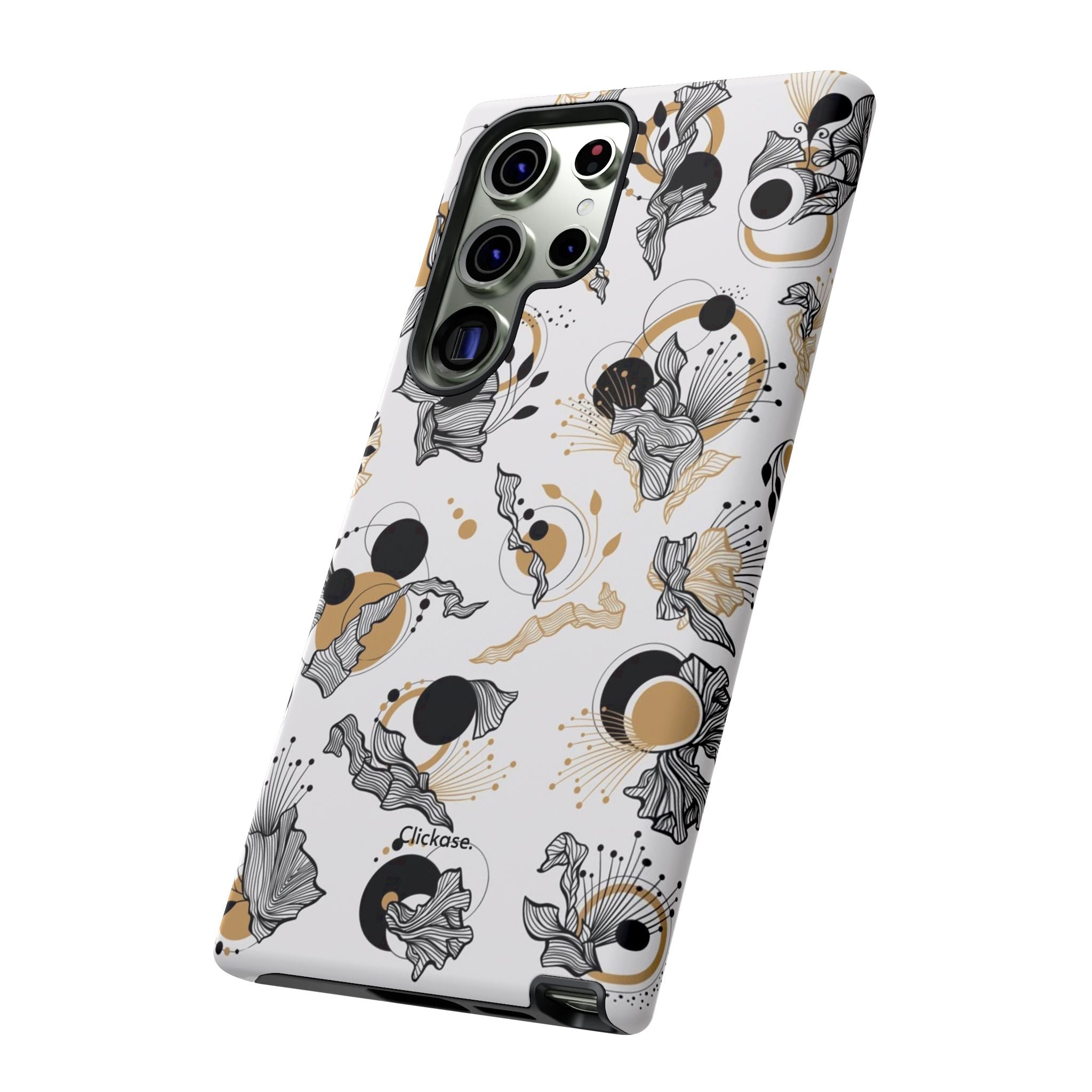 Abstract Floral Design Tough Phone Cases by