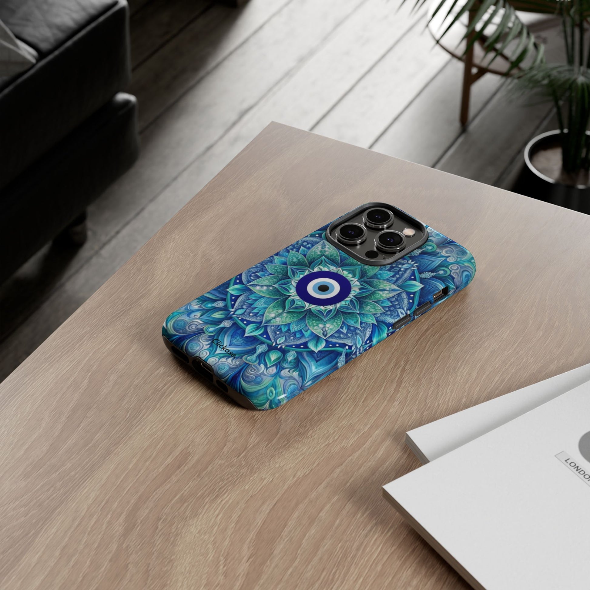 Mandala Design Blue Eye Pattern Tough Phone Case by