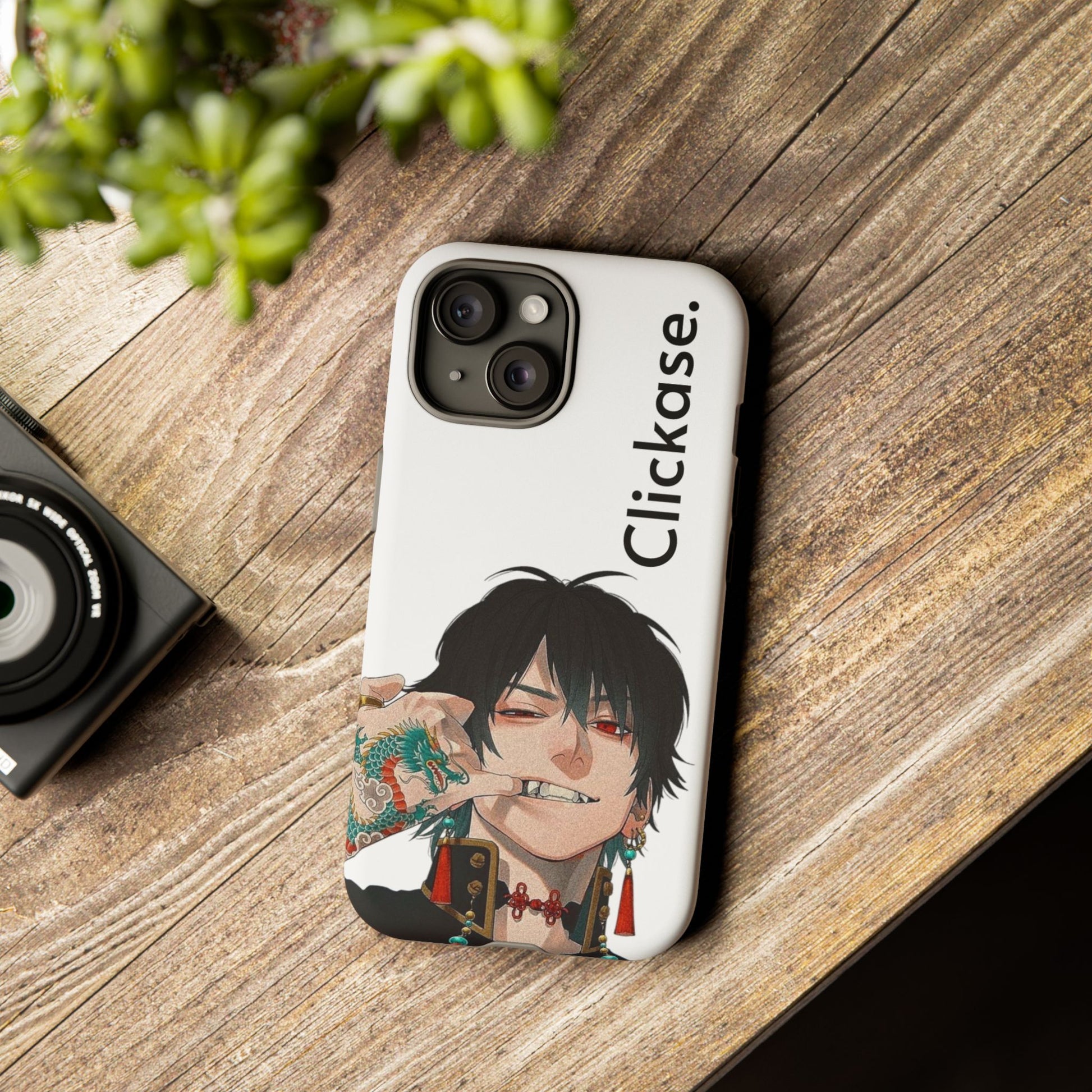 Edgy Anime Rebel Character - Tough Phone Case by