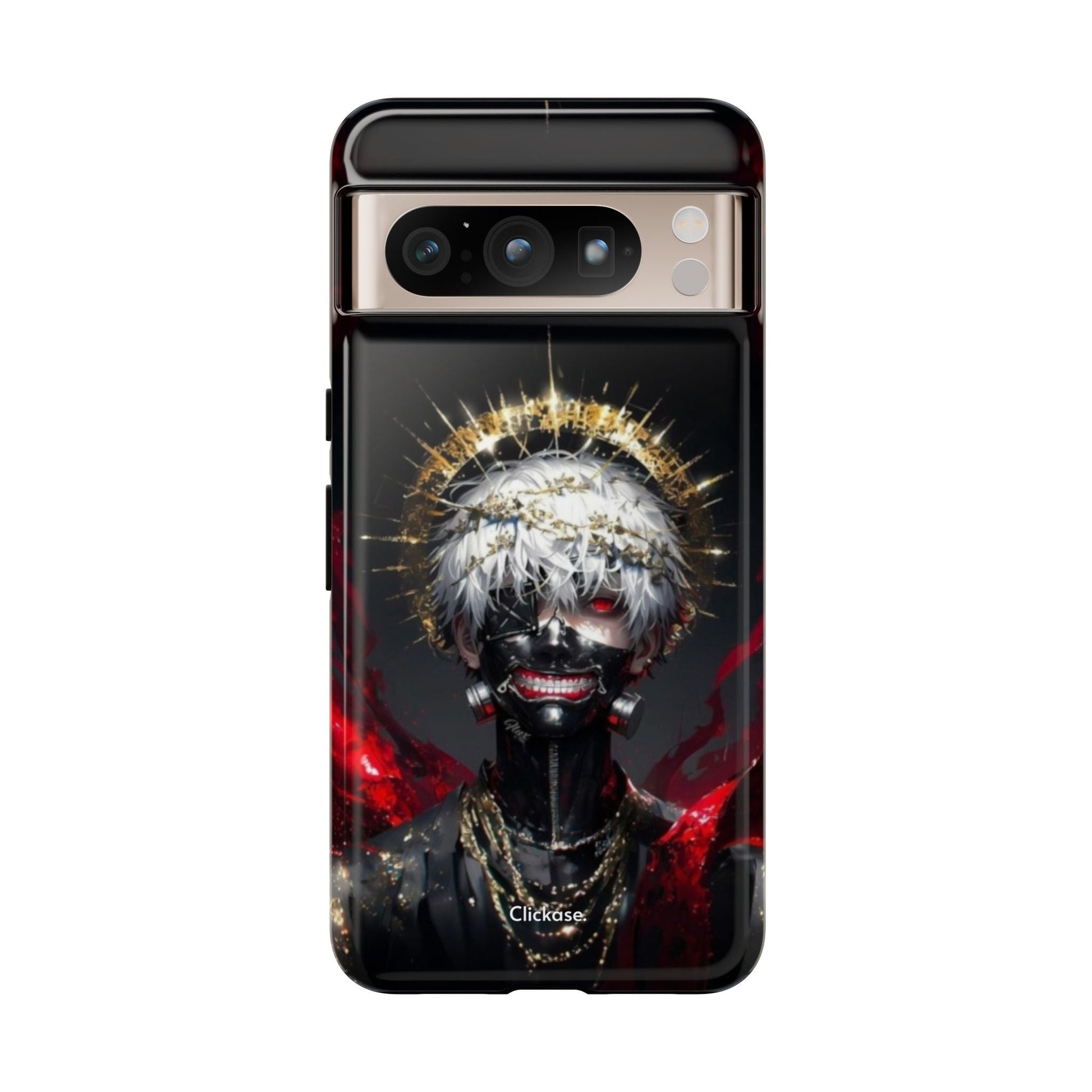 Ken Kaneki anime touch phone case with 3D design and durable shock-absorbing protection
