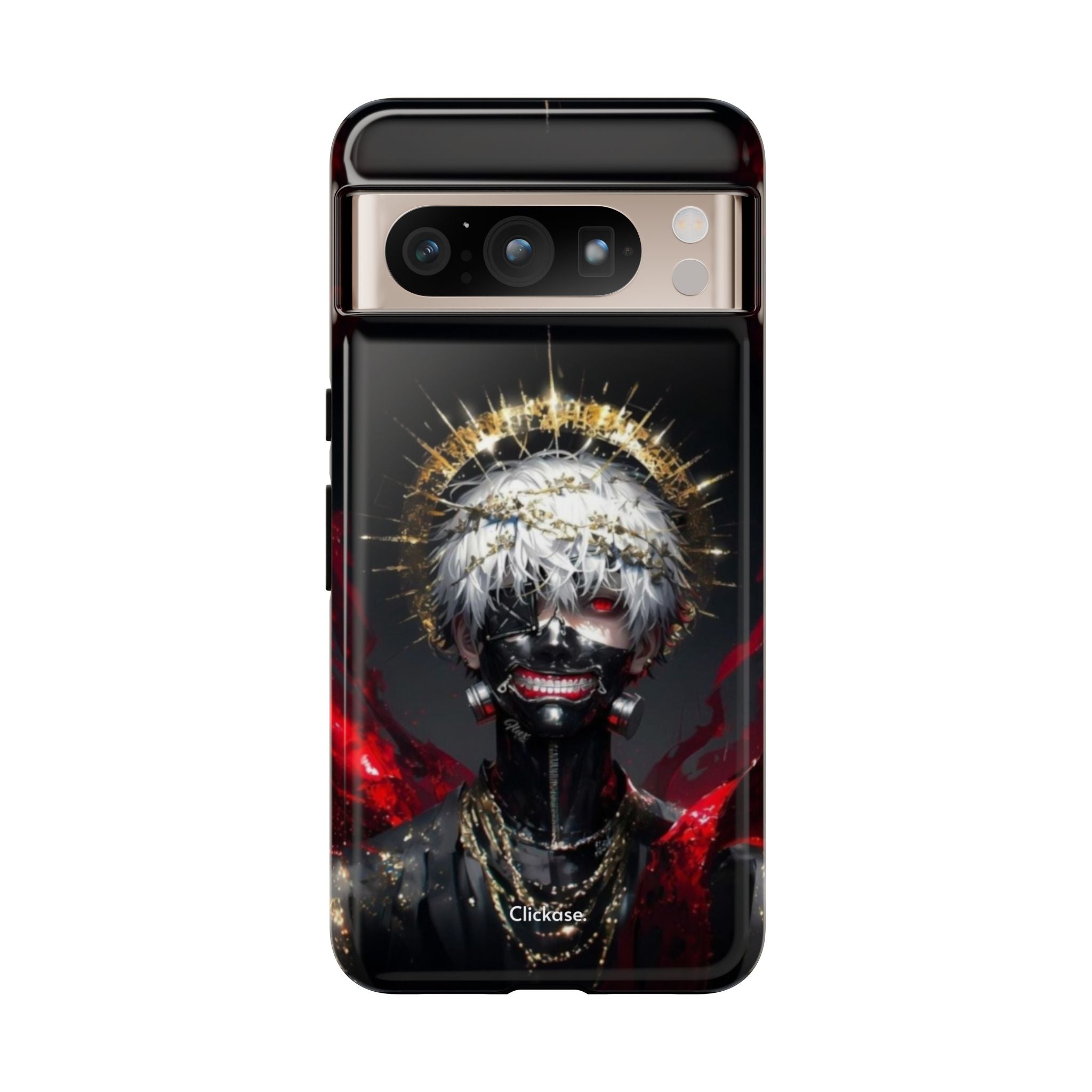 Ken Kaneki anime touch phone case with 3D design and durable shock-absorbing protection