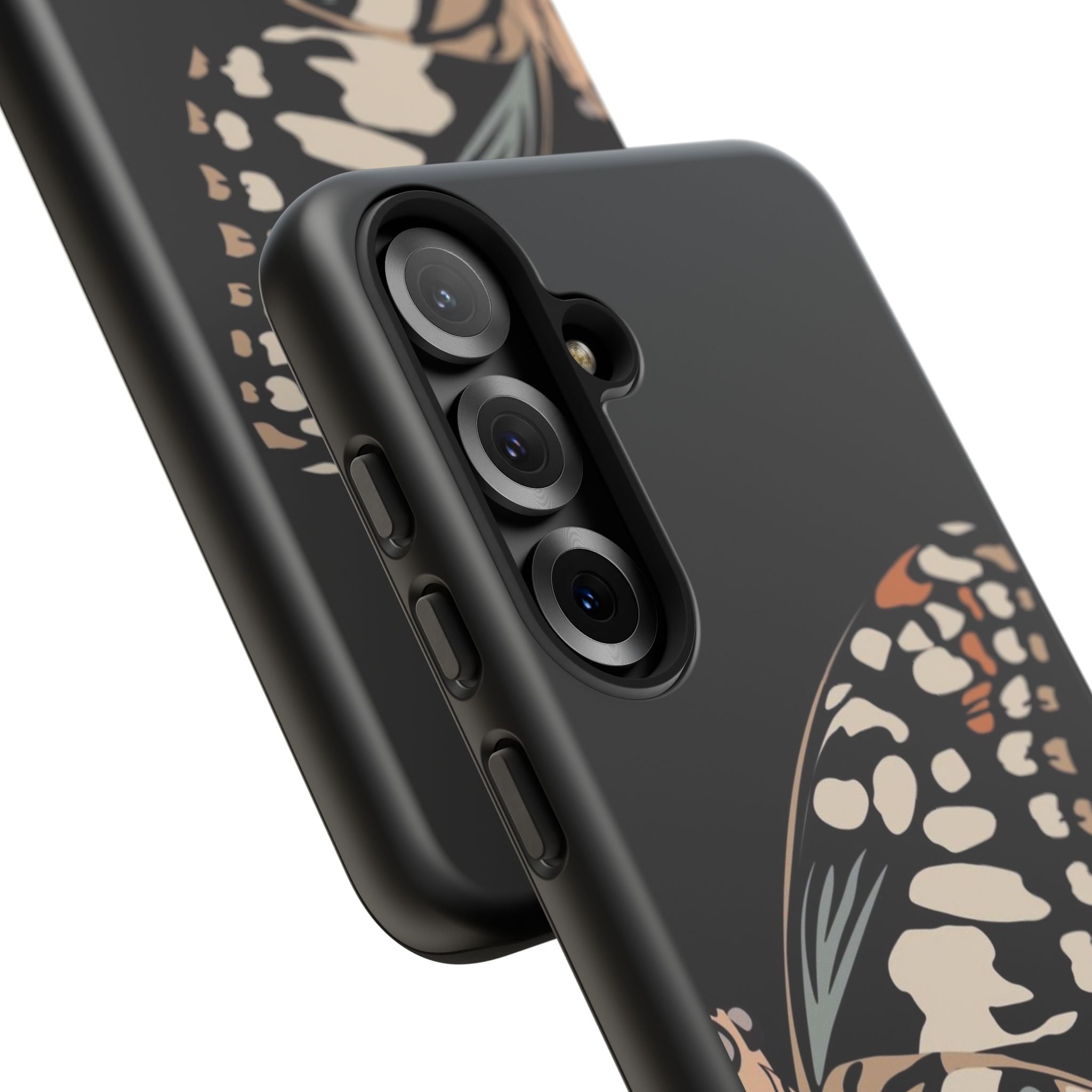 Butterfly Black Tough Phone Case by