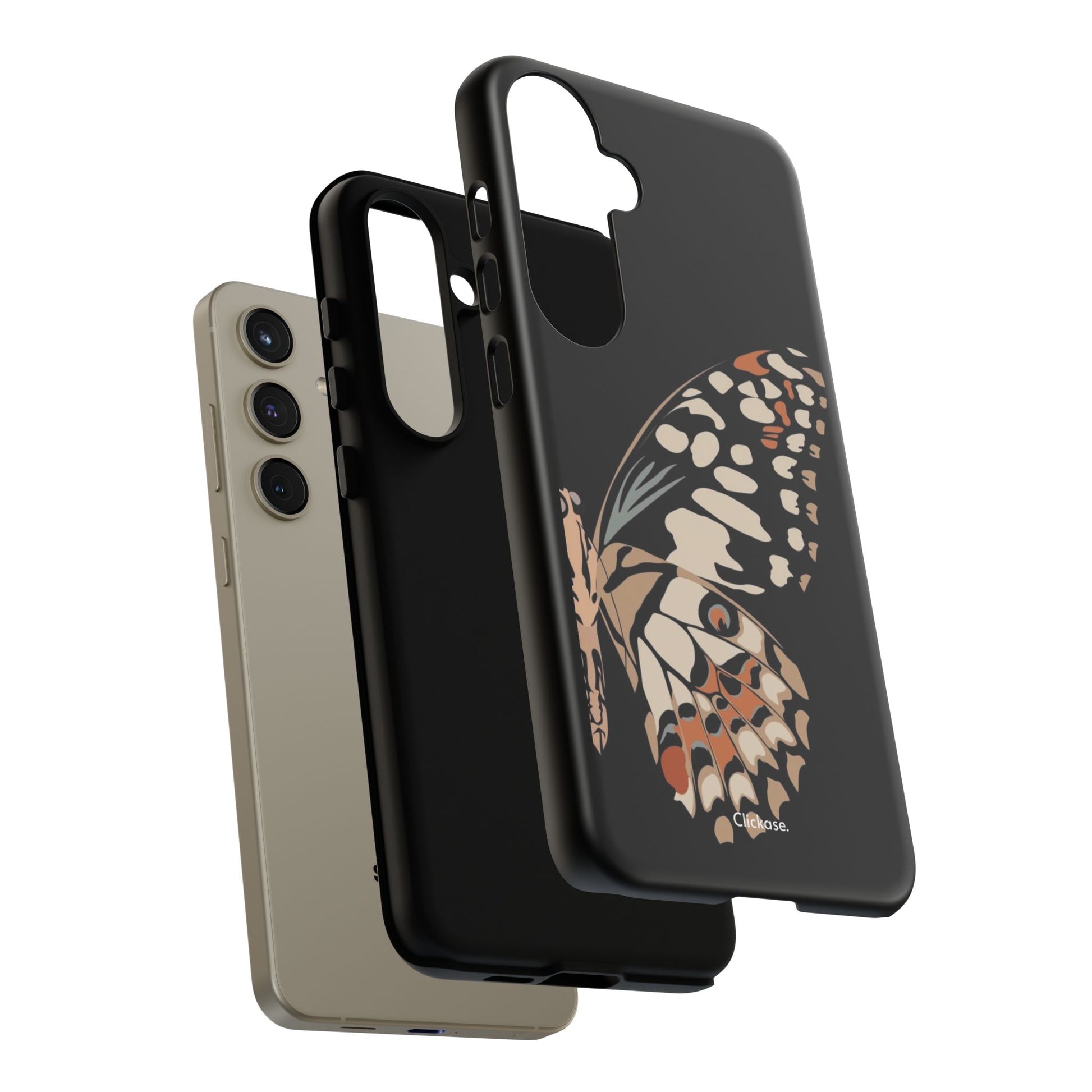 Butterfly Black Tough Phone Case by