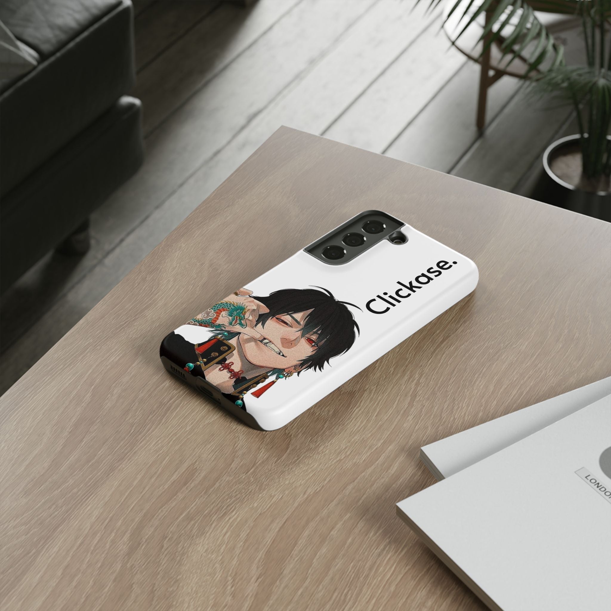 Edgy Anime Rebel Character - Tough Phone Case by