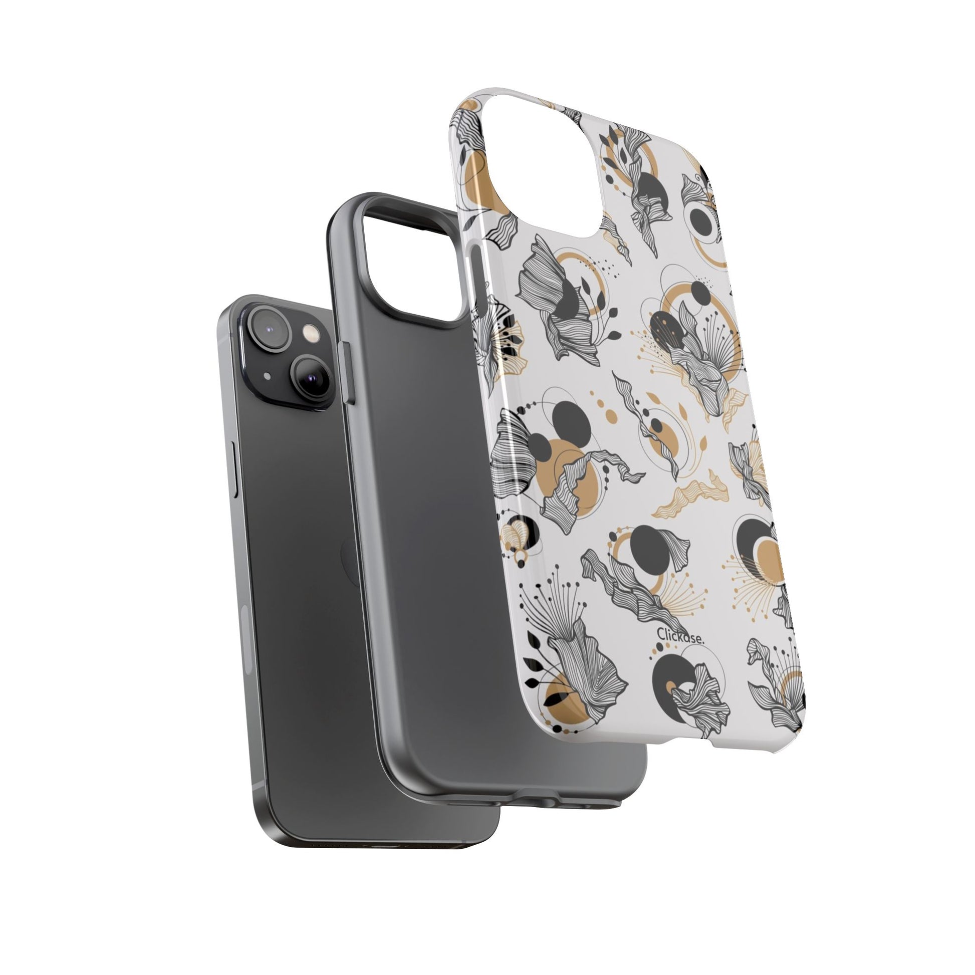 Abstract Floral Design Tough Phone Cases by