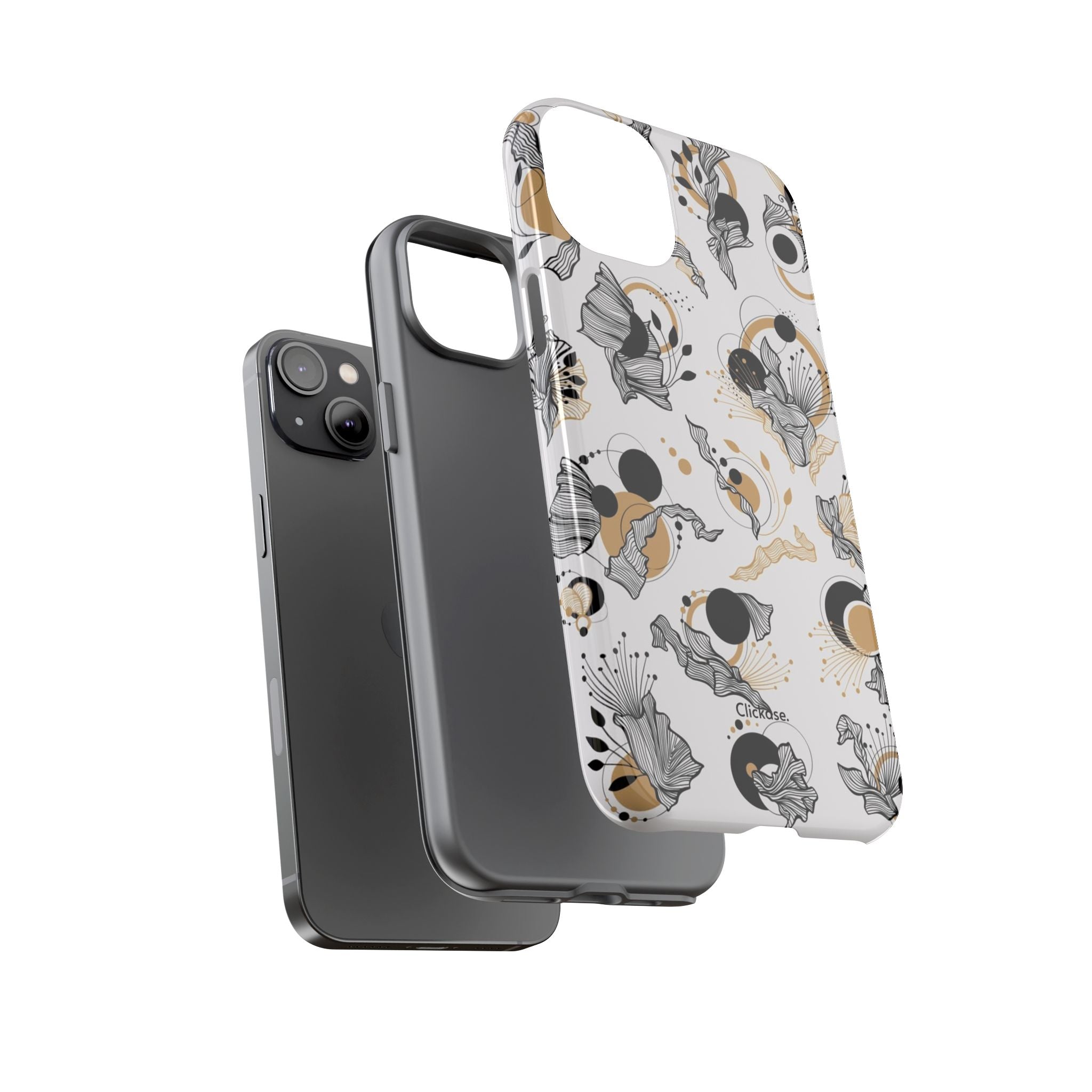 Abstract Floral Design Tough Phone Cases by