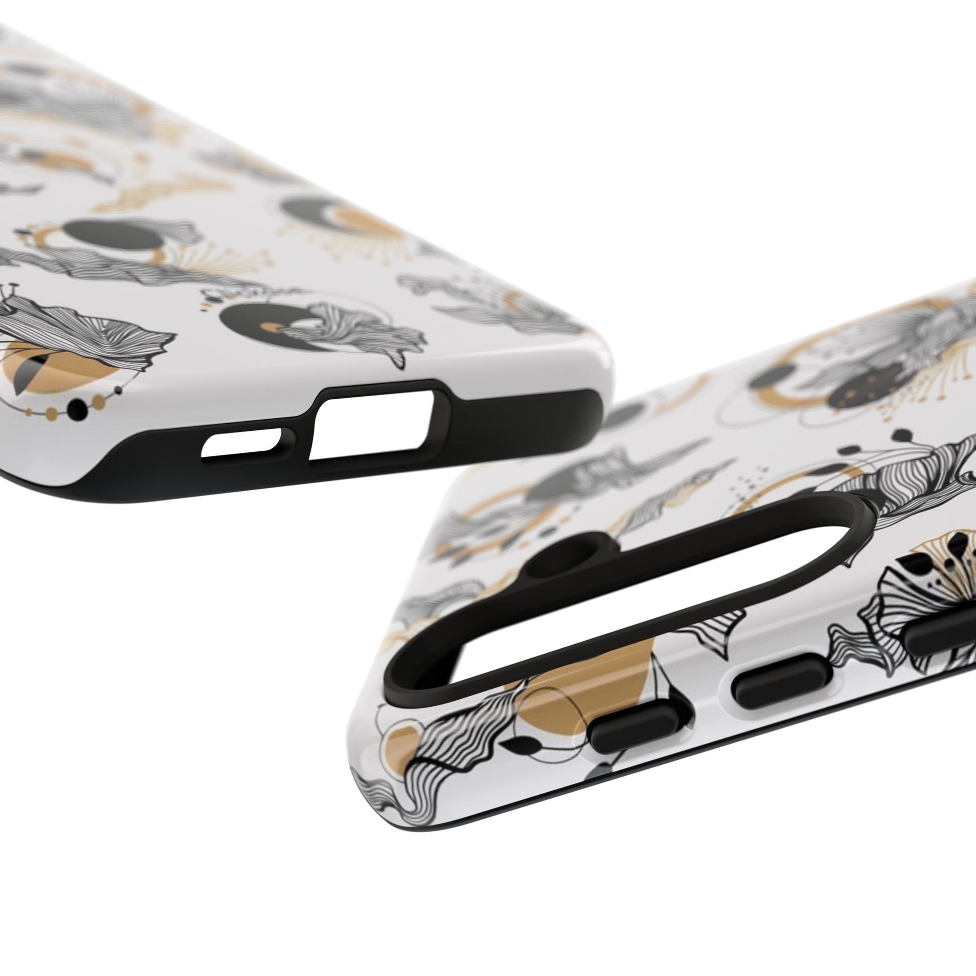 Abstract Floral Design Tough Phone Cases by