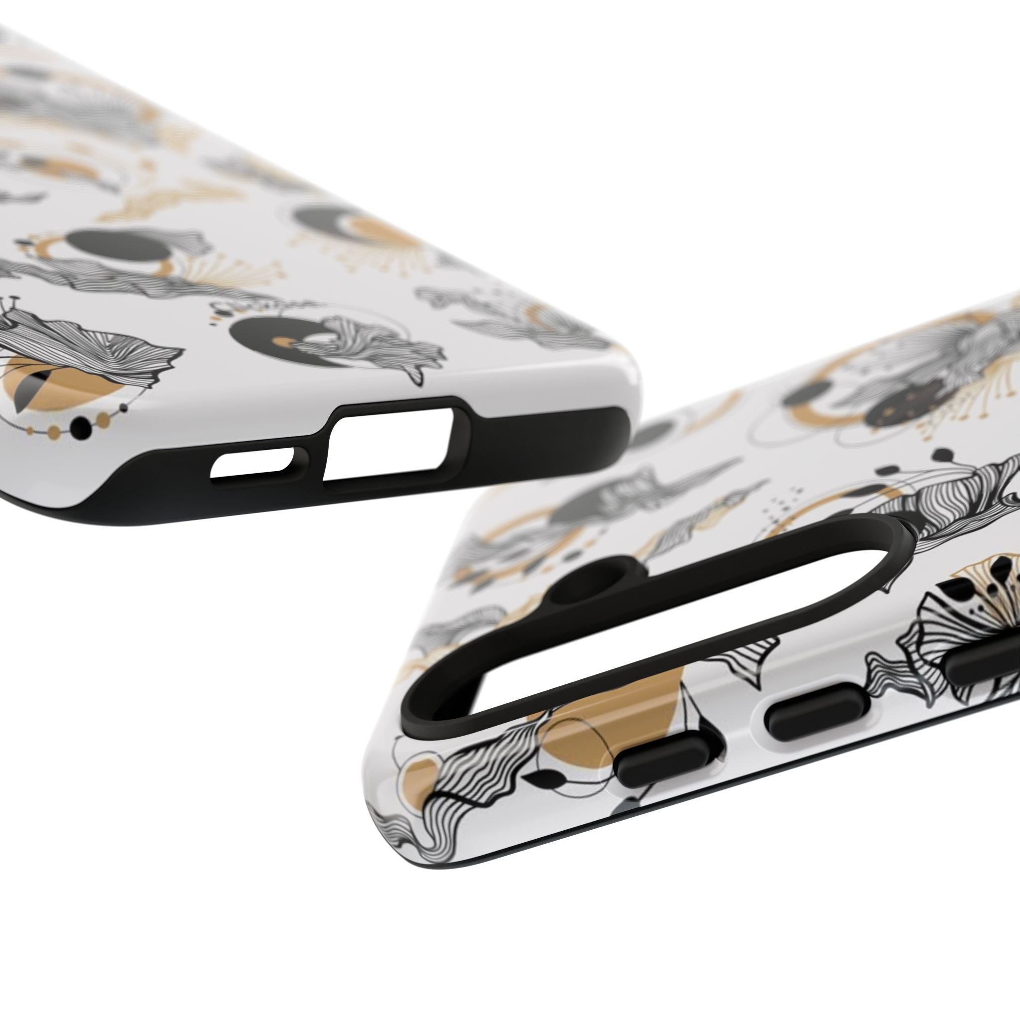 Abstract Floral Design Tough Phone Cases by