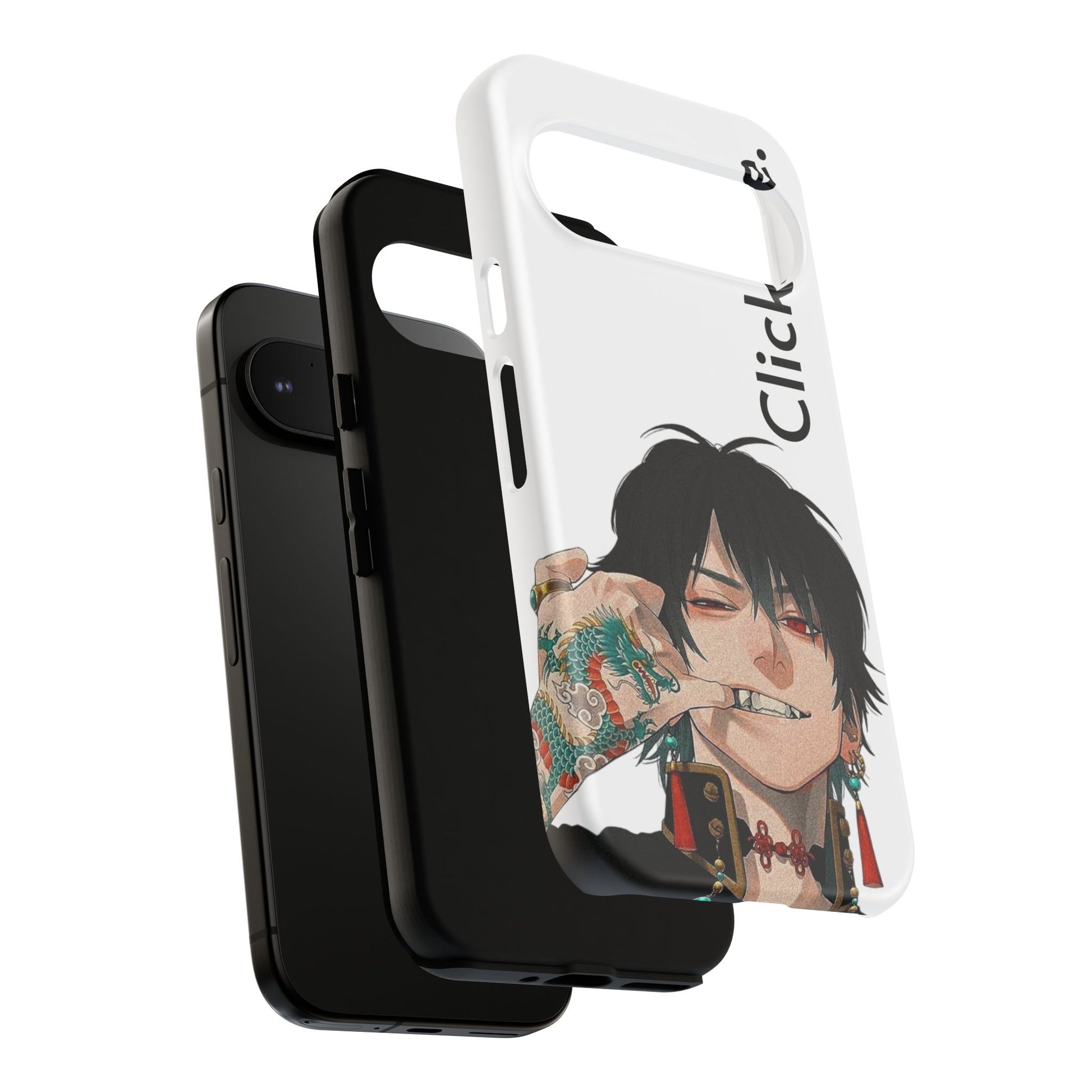 Edgy Anime Rebel Character - Tough Phone Case by