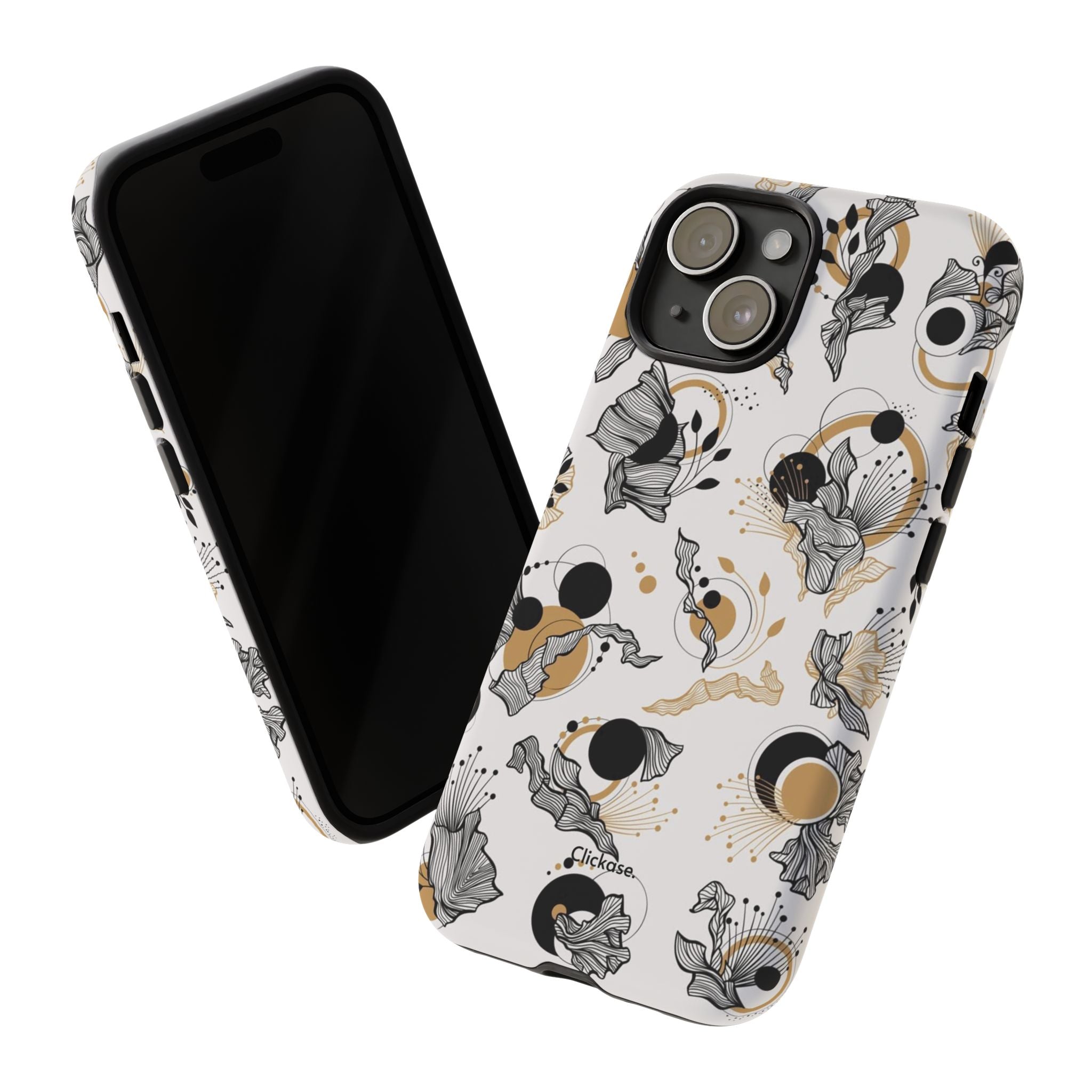 Abstract Floral Design Tough Phone Cases by