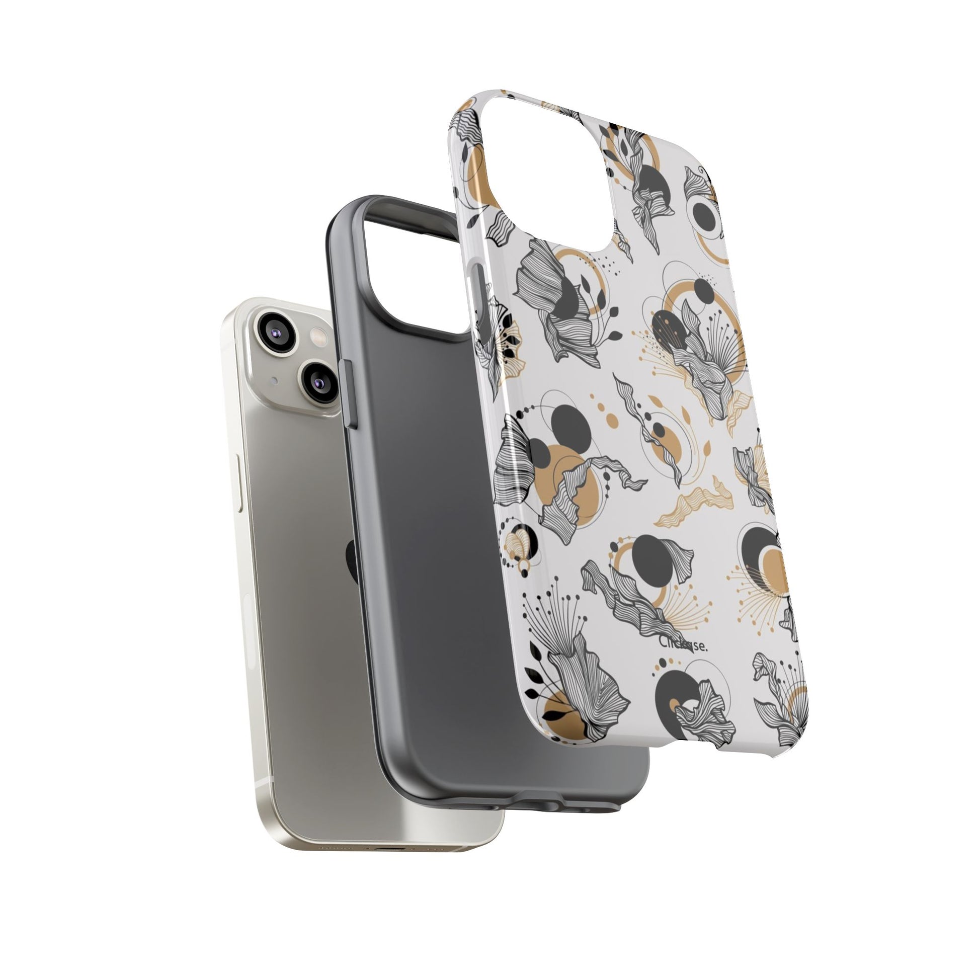 Abstract Floral Design Tough Phone Cases by