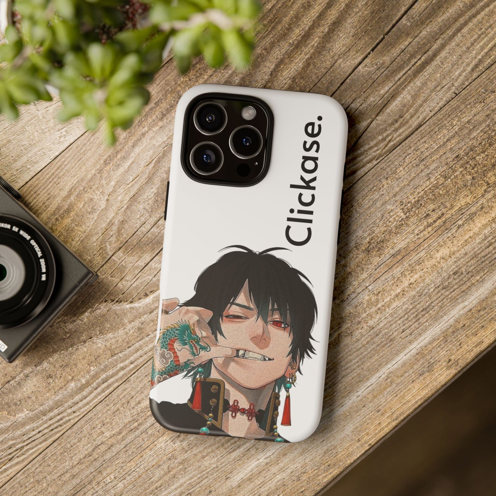 Edgy Anime Rebel Character - Tough Phone Case by