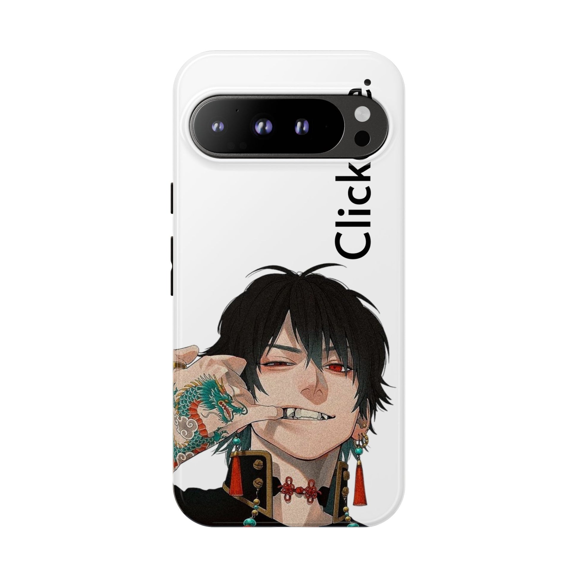 Edgy Anime Rebel Character - Tough Phone Case by