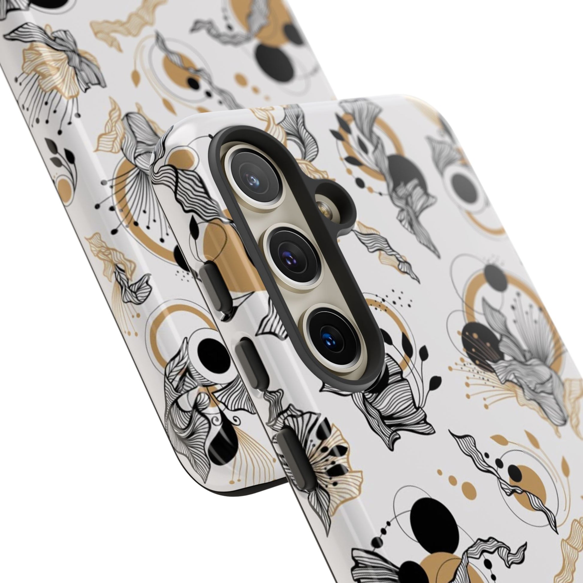 Abstract Floral Design Tough Phone Cases by