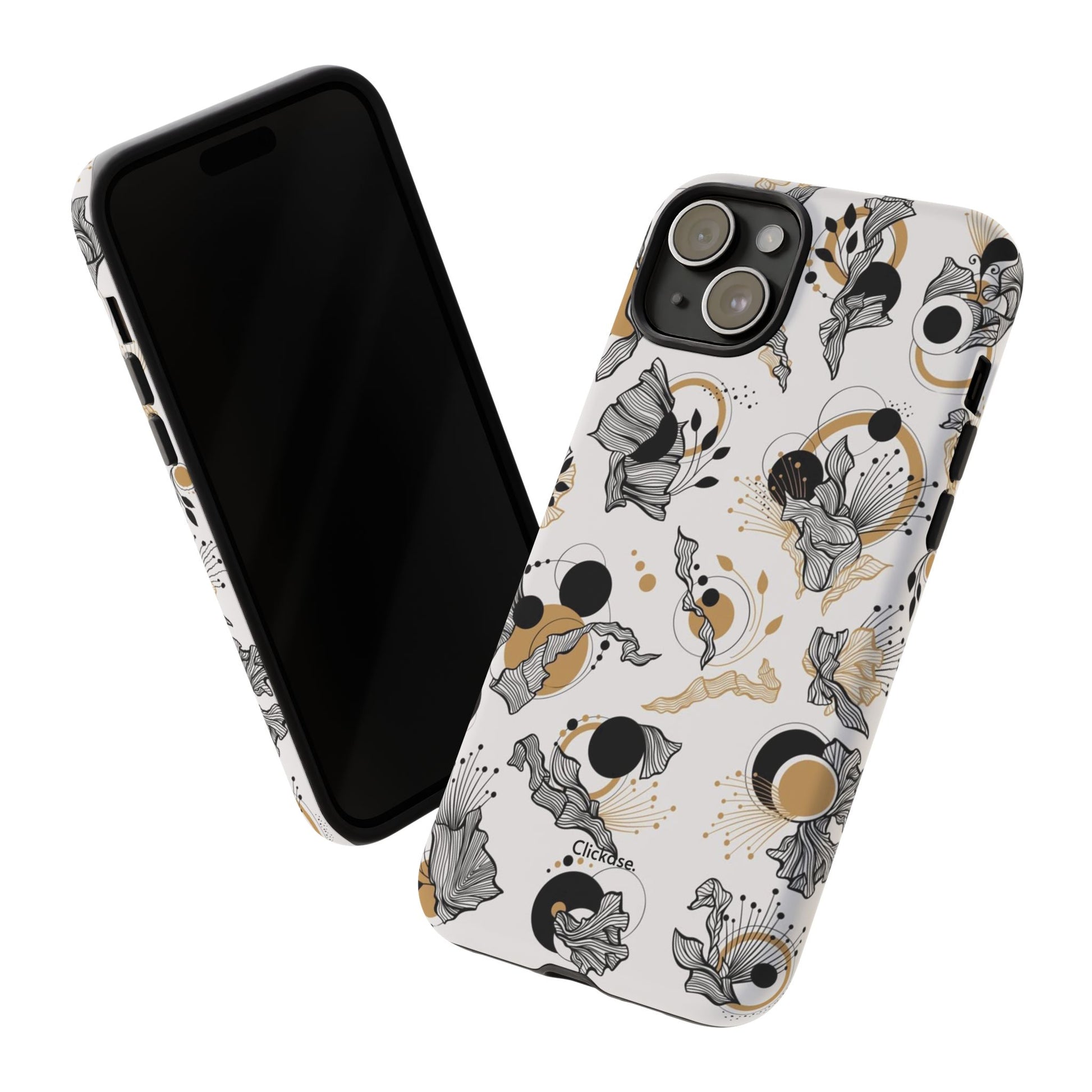 Abstract Floral Design Tough Phone Cases by