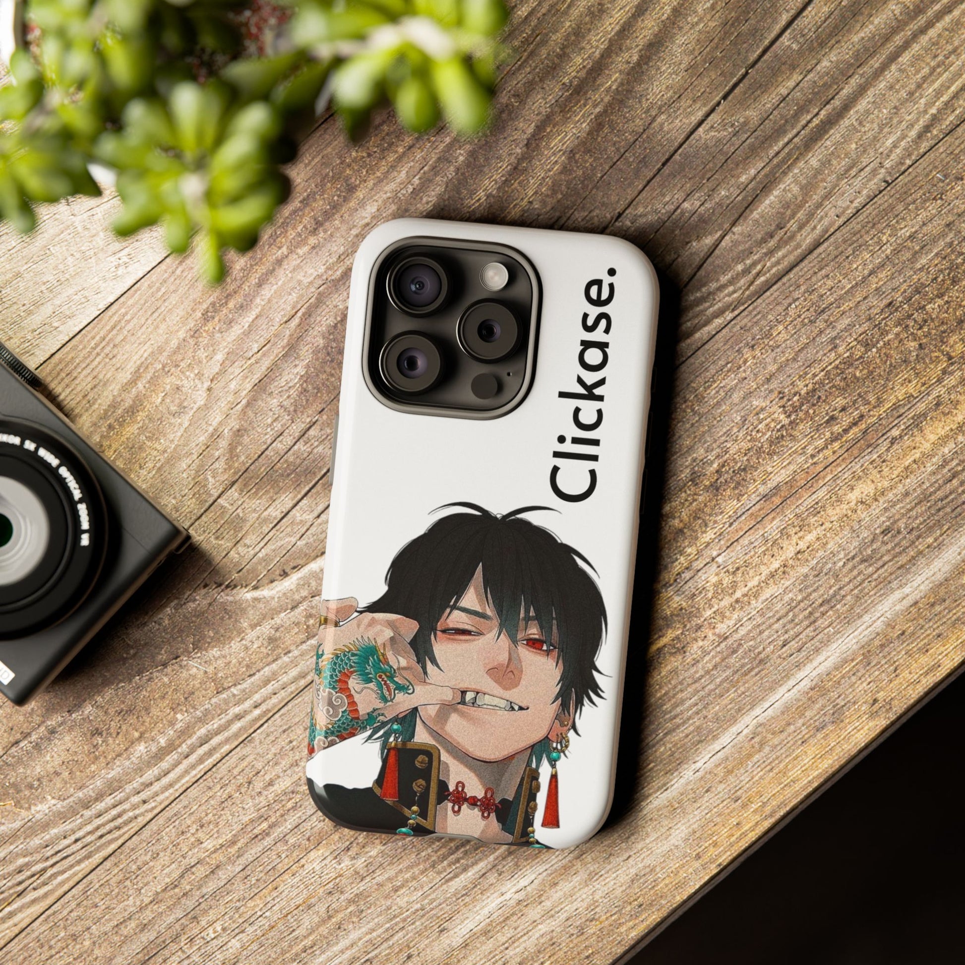 Edgy Anime Rebel Character - Tough Phone Case by