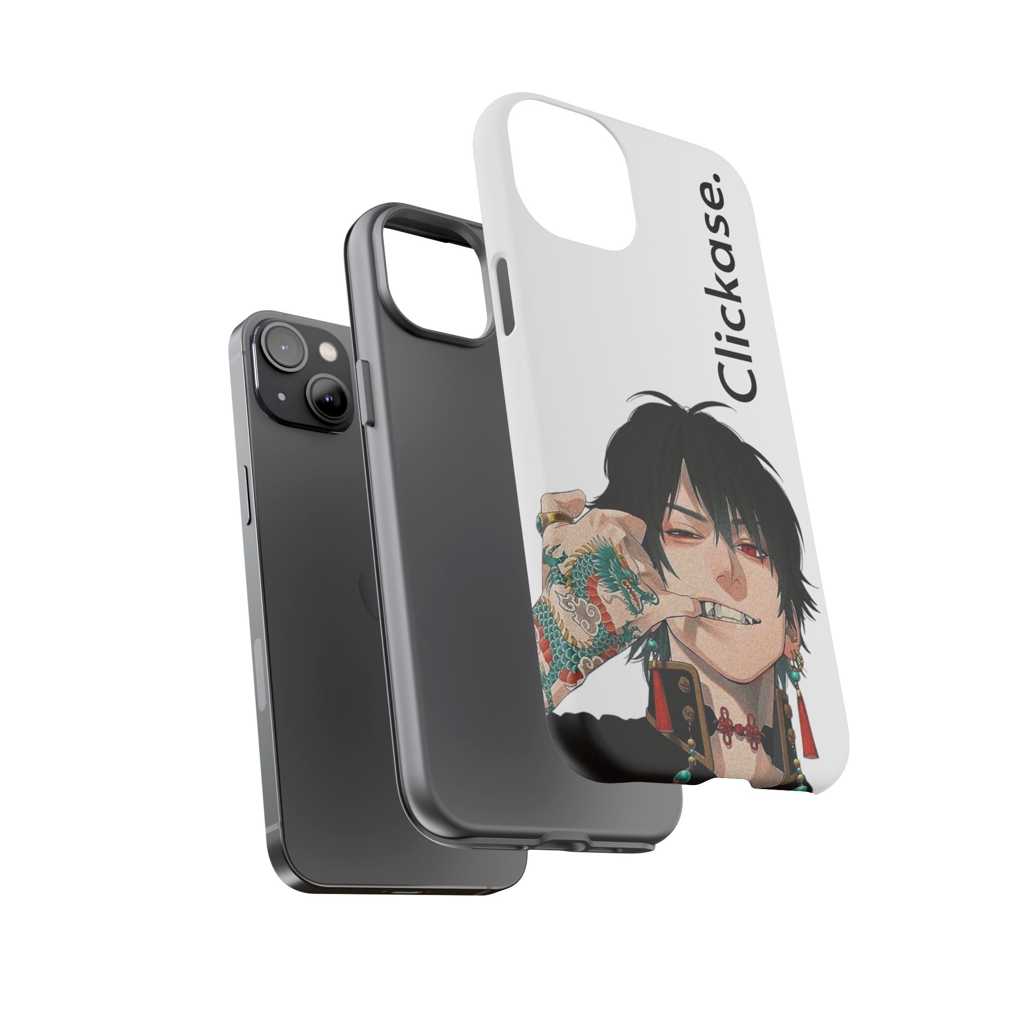 Edgy Anime Rebel Character - Tough Phone Case by