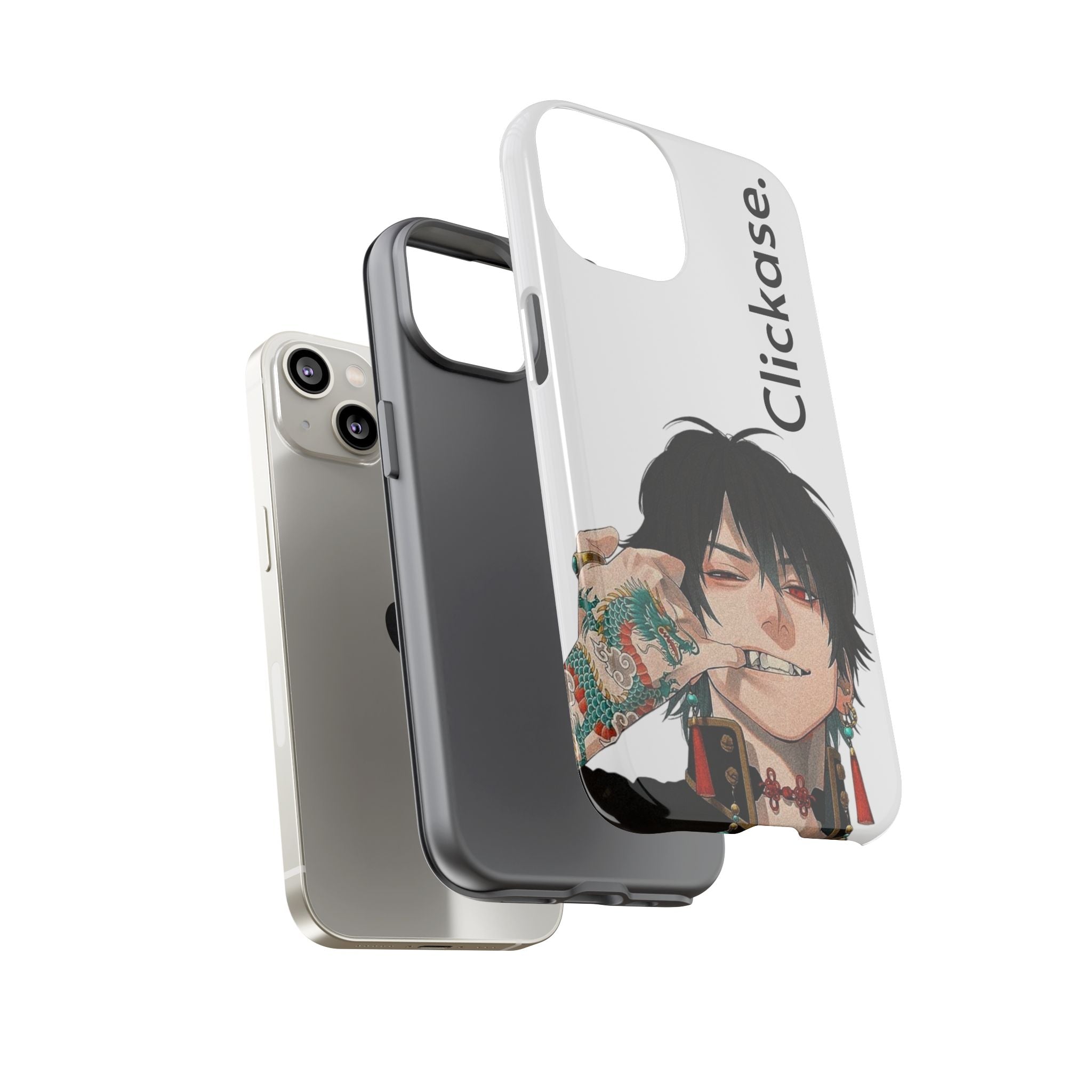 Edgy Anime Rebel Character - Tough Phone Case by