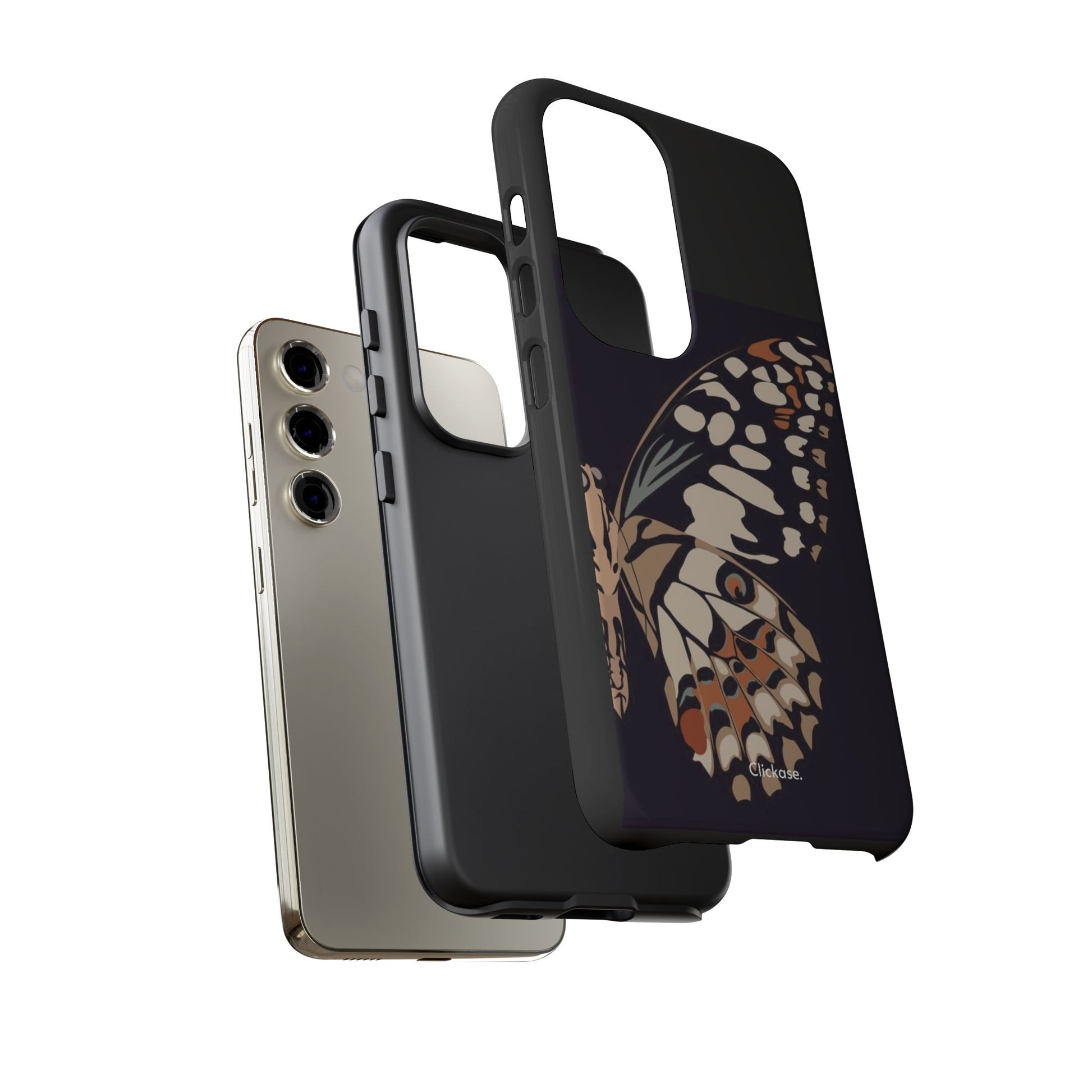 Butterfly Black Tough Phone Case by