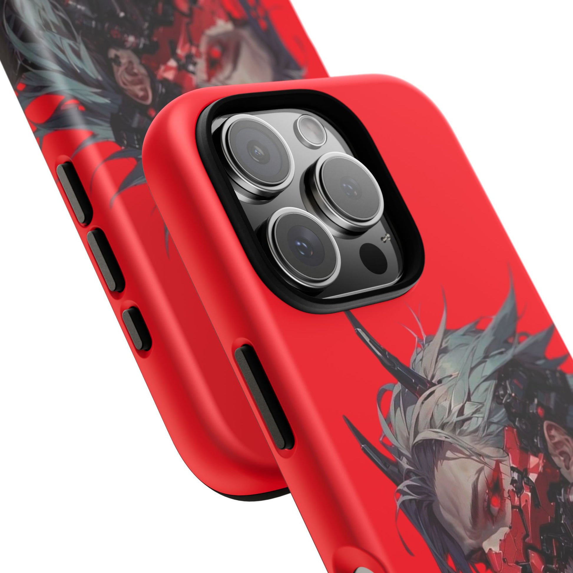 Demon Core Awakening – Futuristic Oni Cyborg Tough Phone Case by