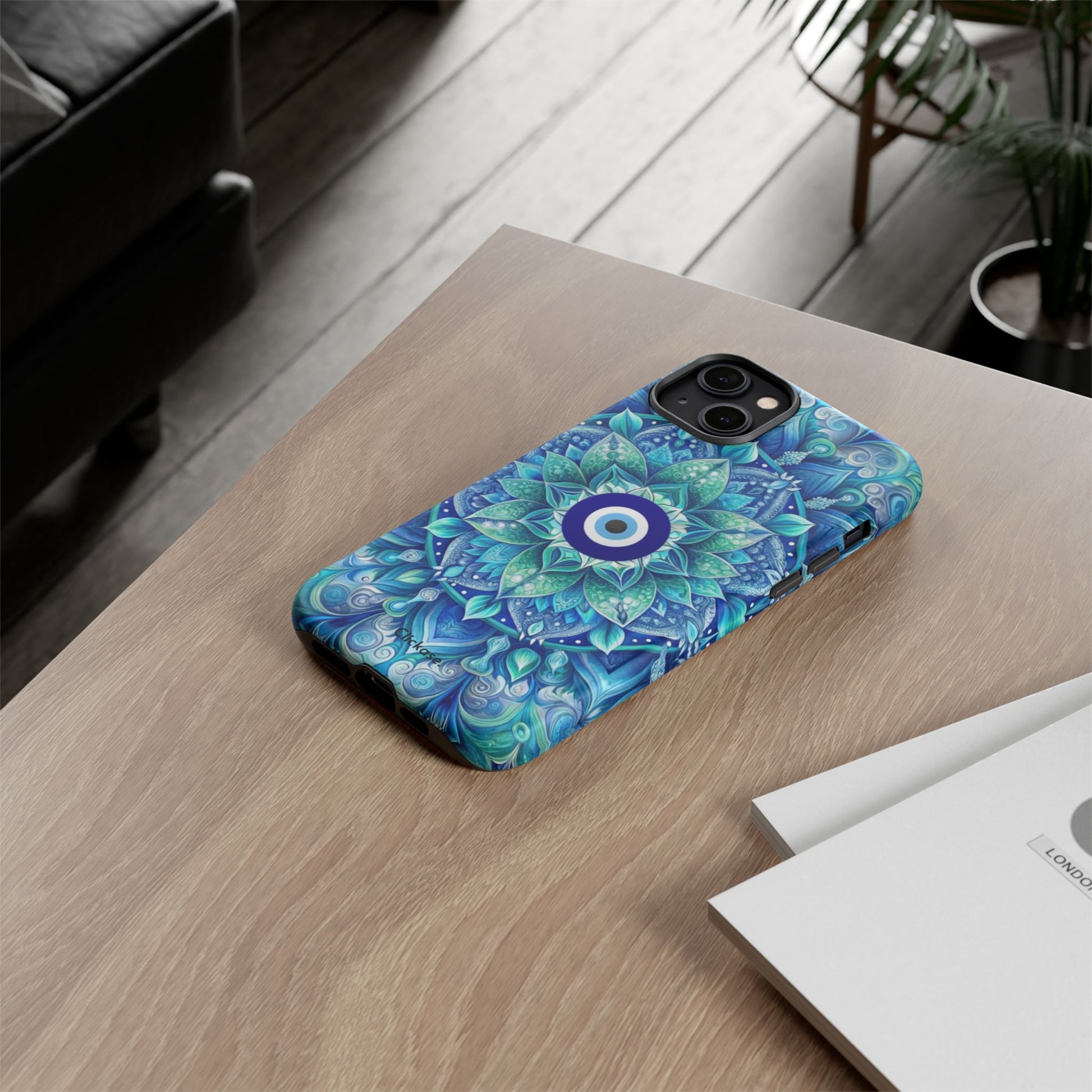 Mandala Design Blue Eye Pattern Tough Phone Case by