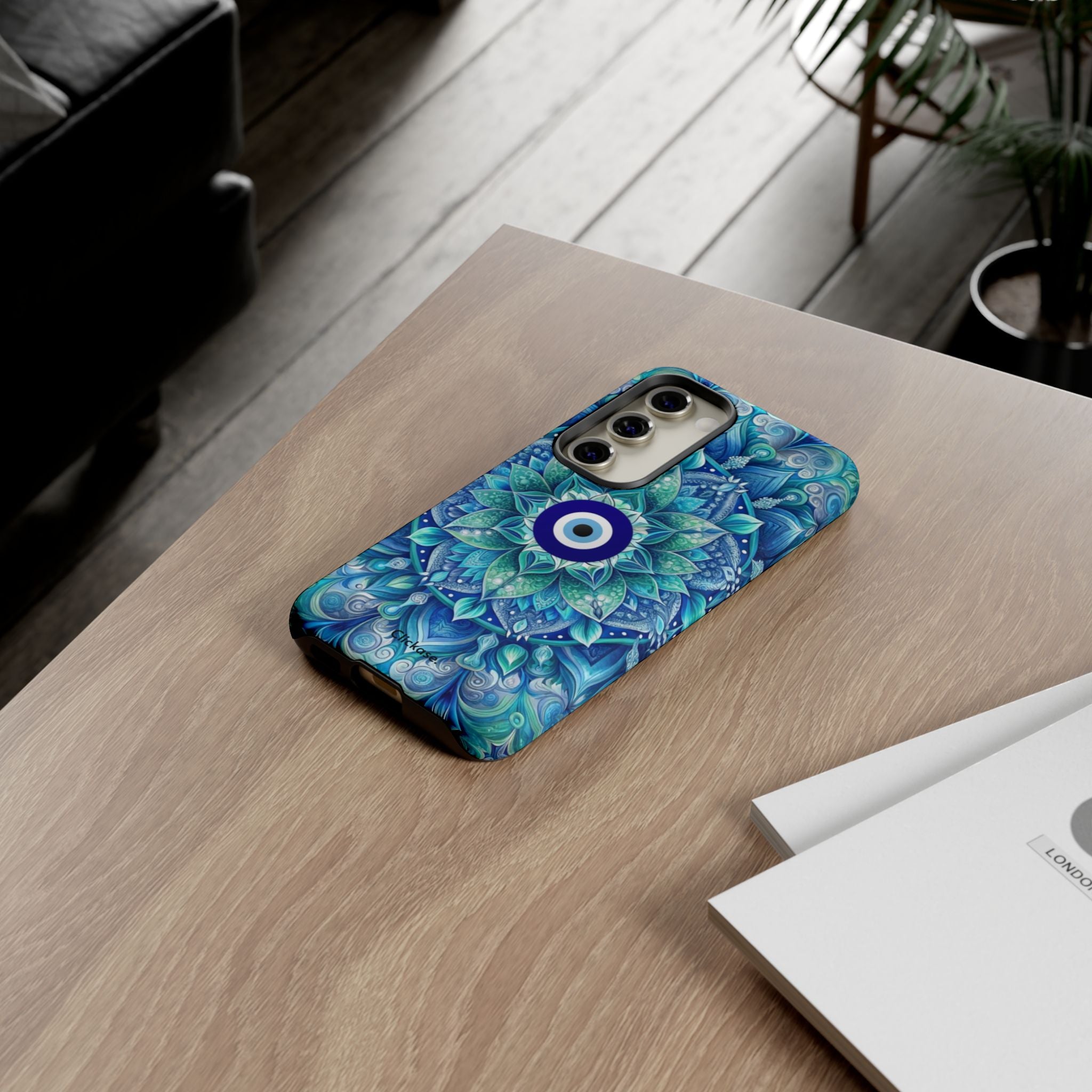 Mandala Design Blue Eye Pattern Tough Phone Case by