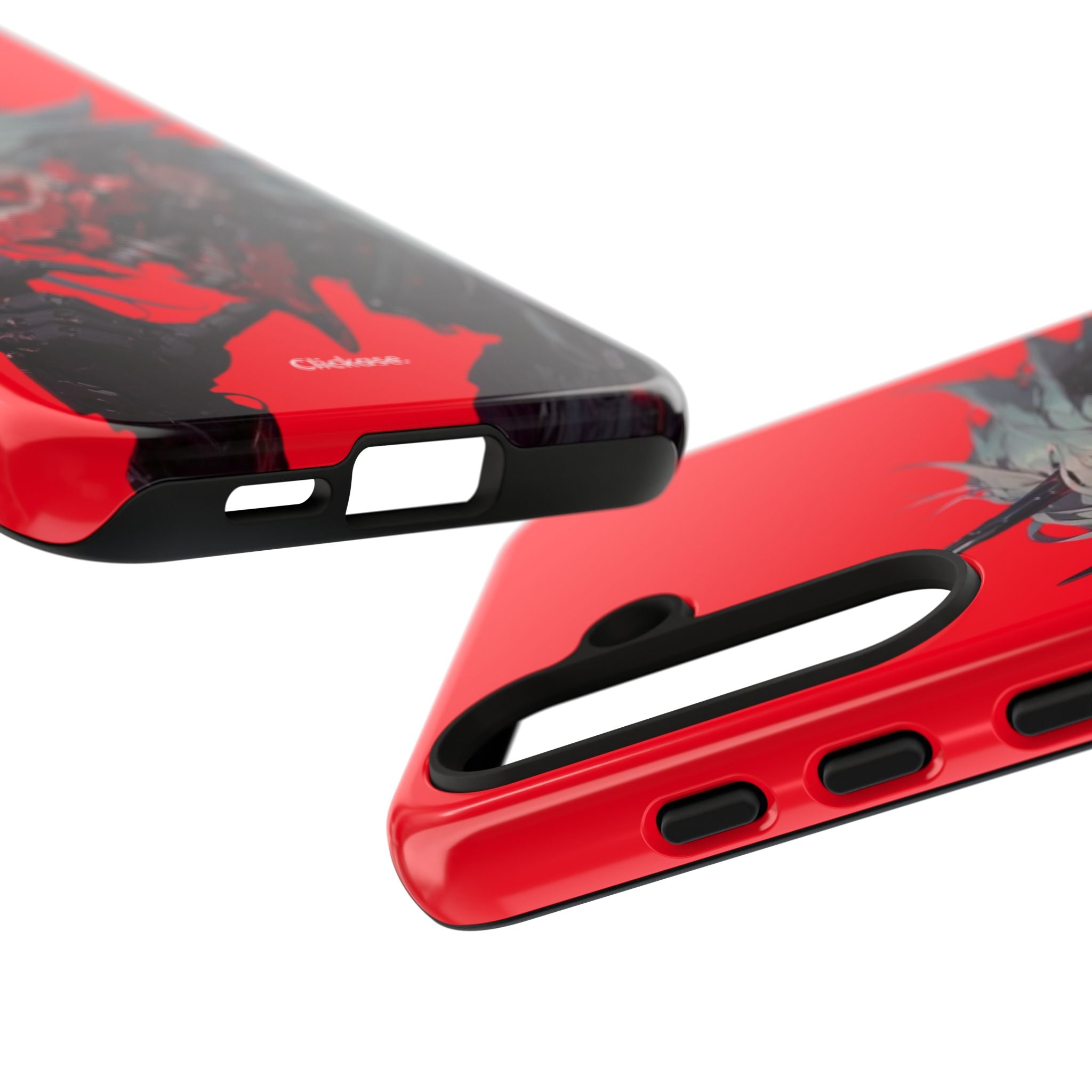 Demon Core Awakening – Futuristic Oni Cyborg Tough Phone Case by
