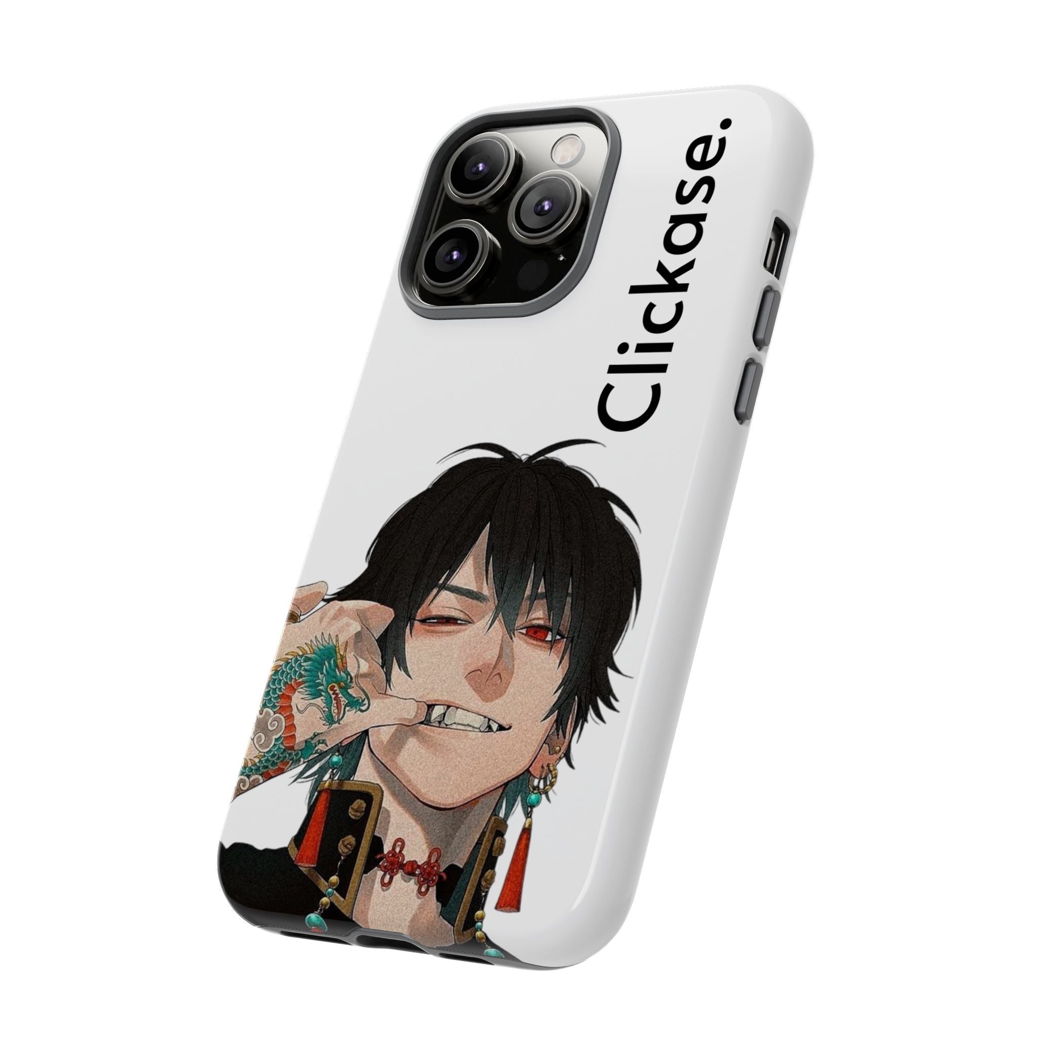 Edgy Anime Rebel Character - Tough Phone Case by