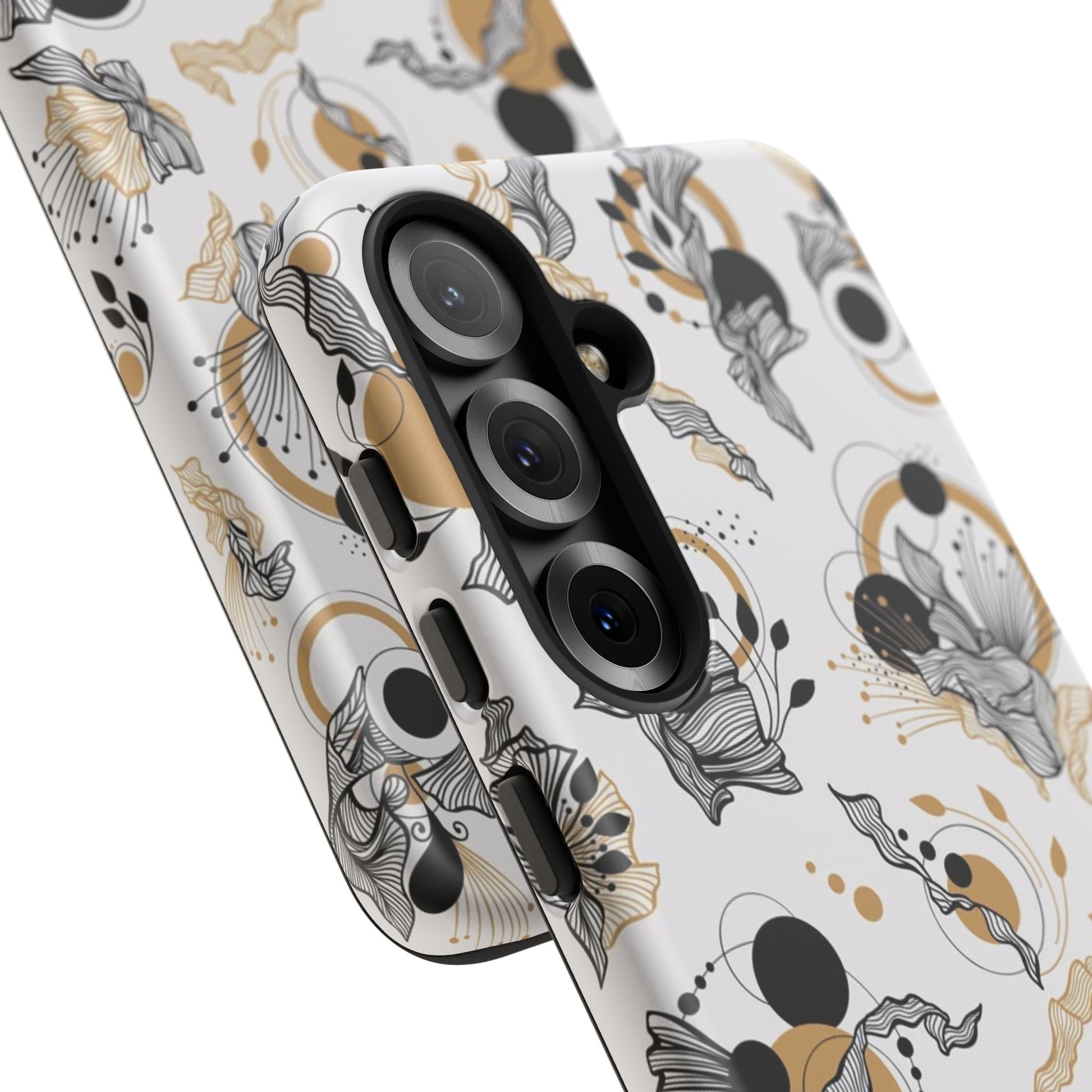 Abstract Floral Design Tough Phone Cases by
