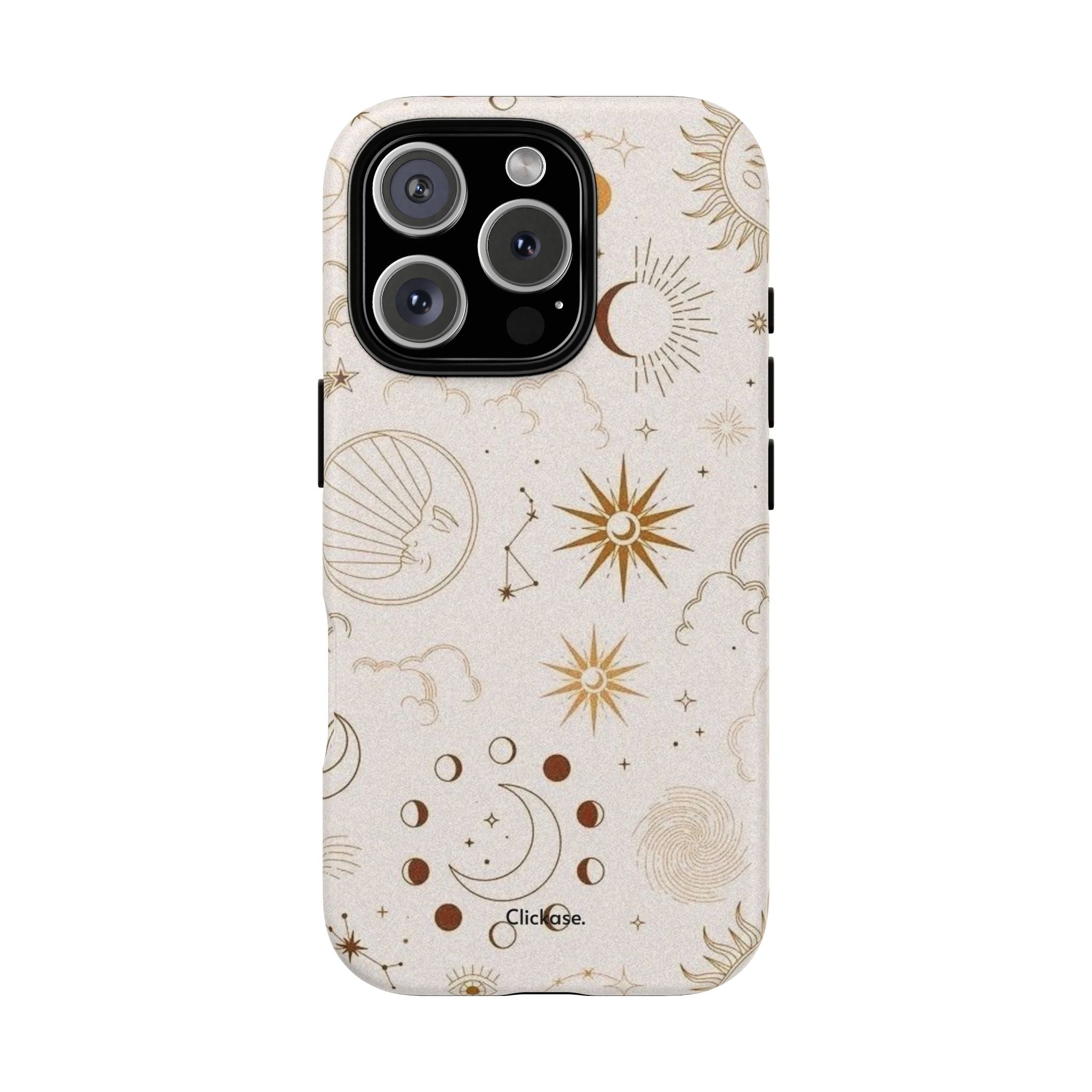 Astrology Celestial Moon and Star Pattern Tough Phone Case by