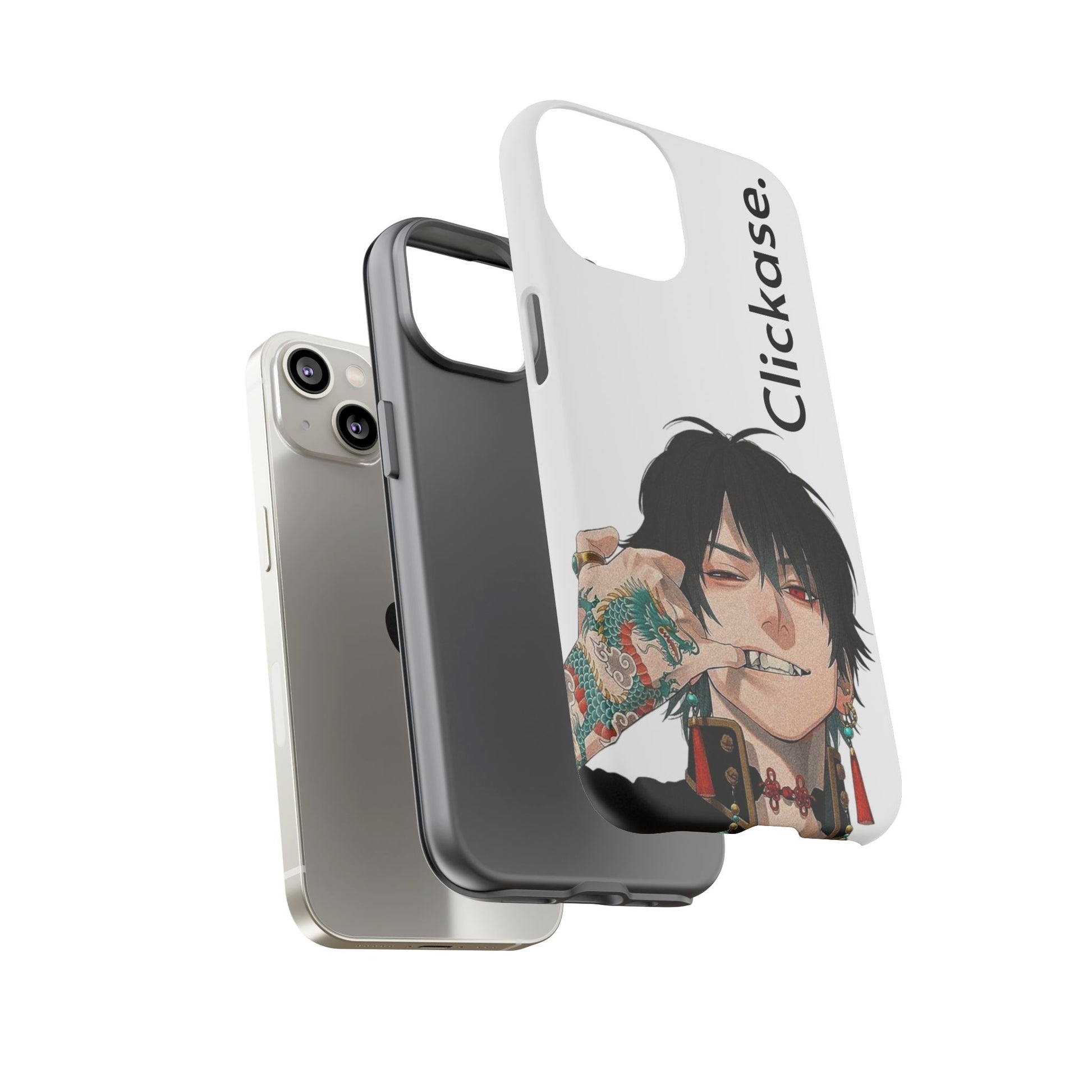 Edgy Anime Rebel Character - Tough Phone Case by