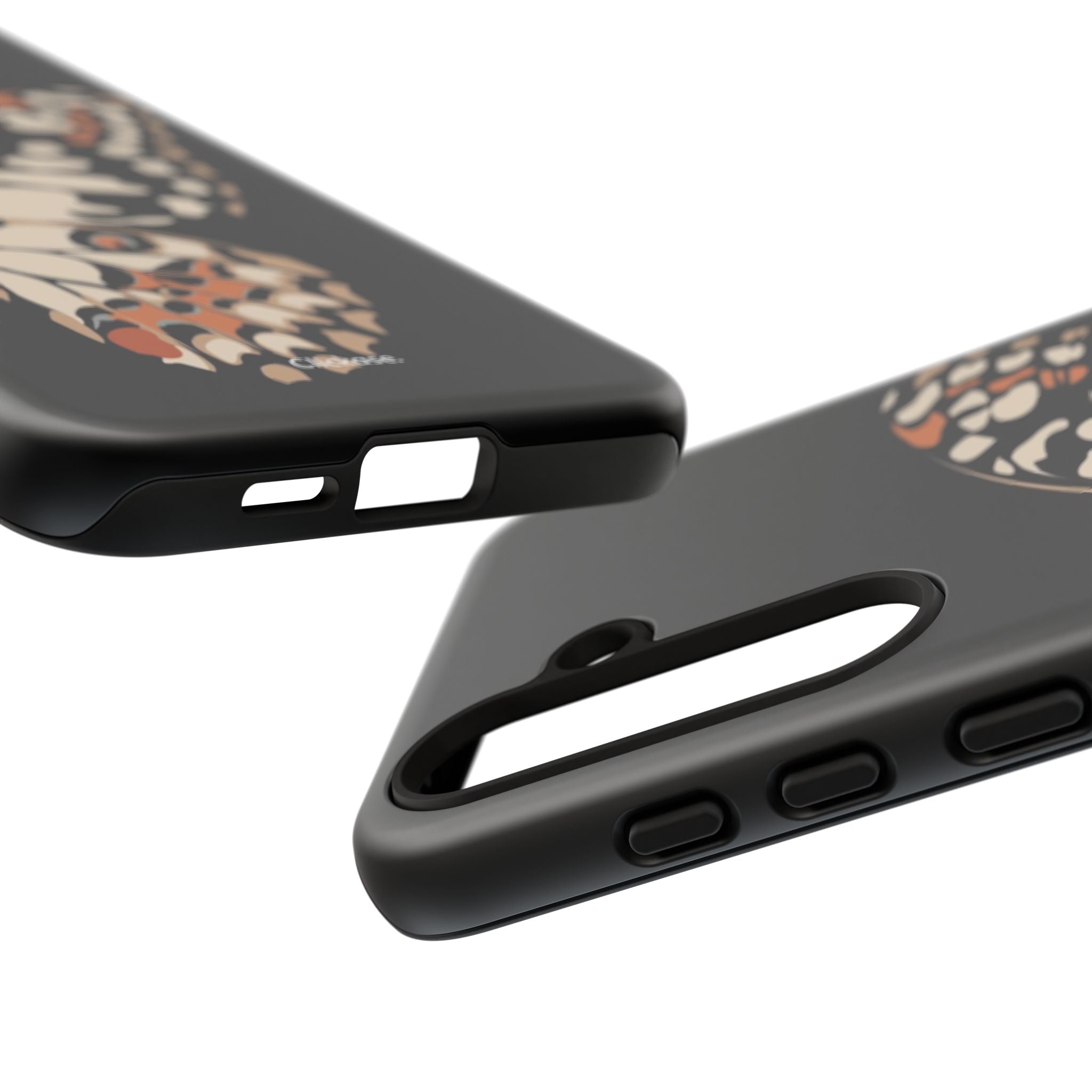 Butterfly Black Tough Phone Case by