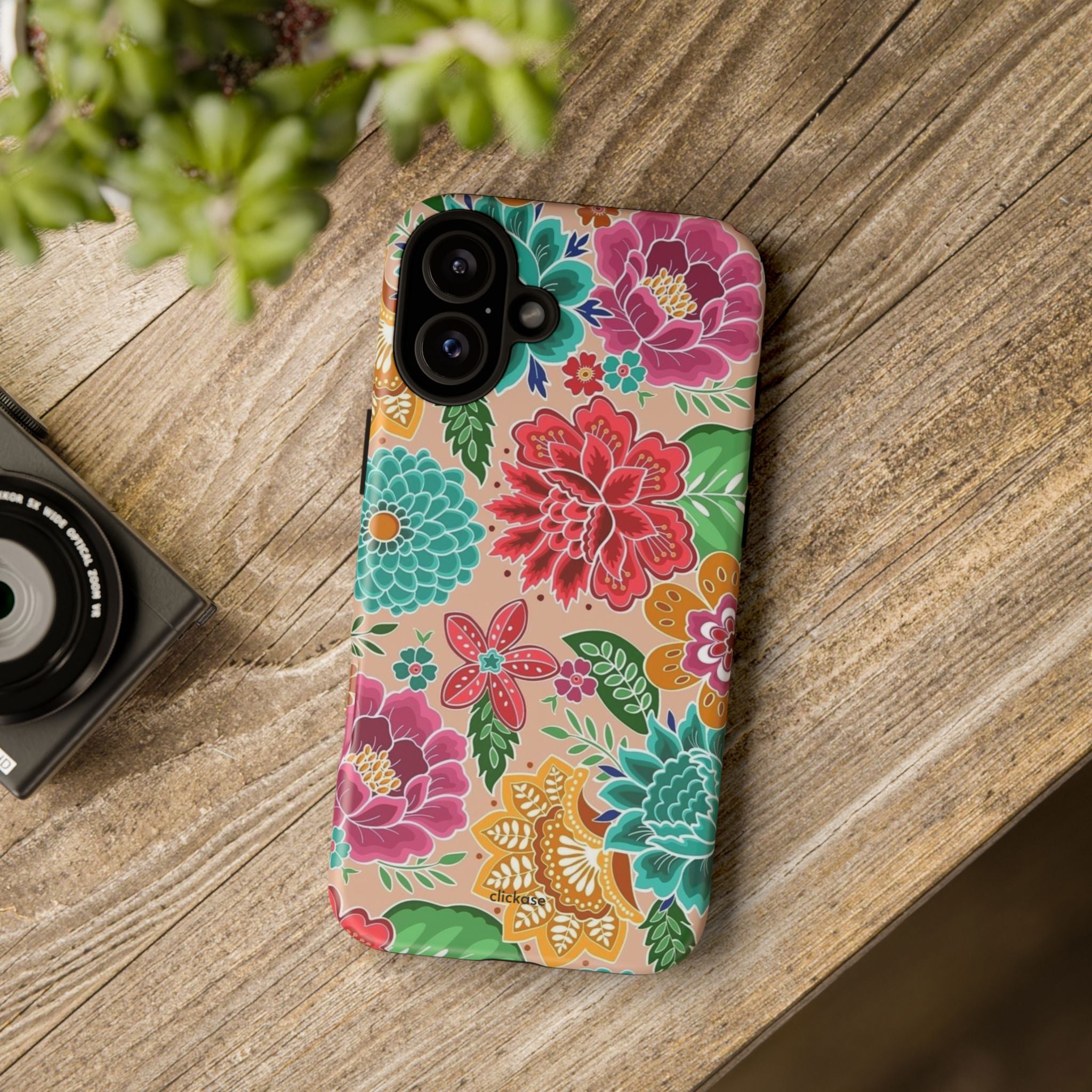 Cute Floral Design Tough Phone Case by