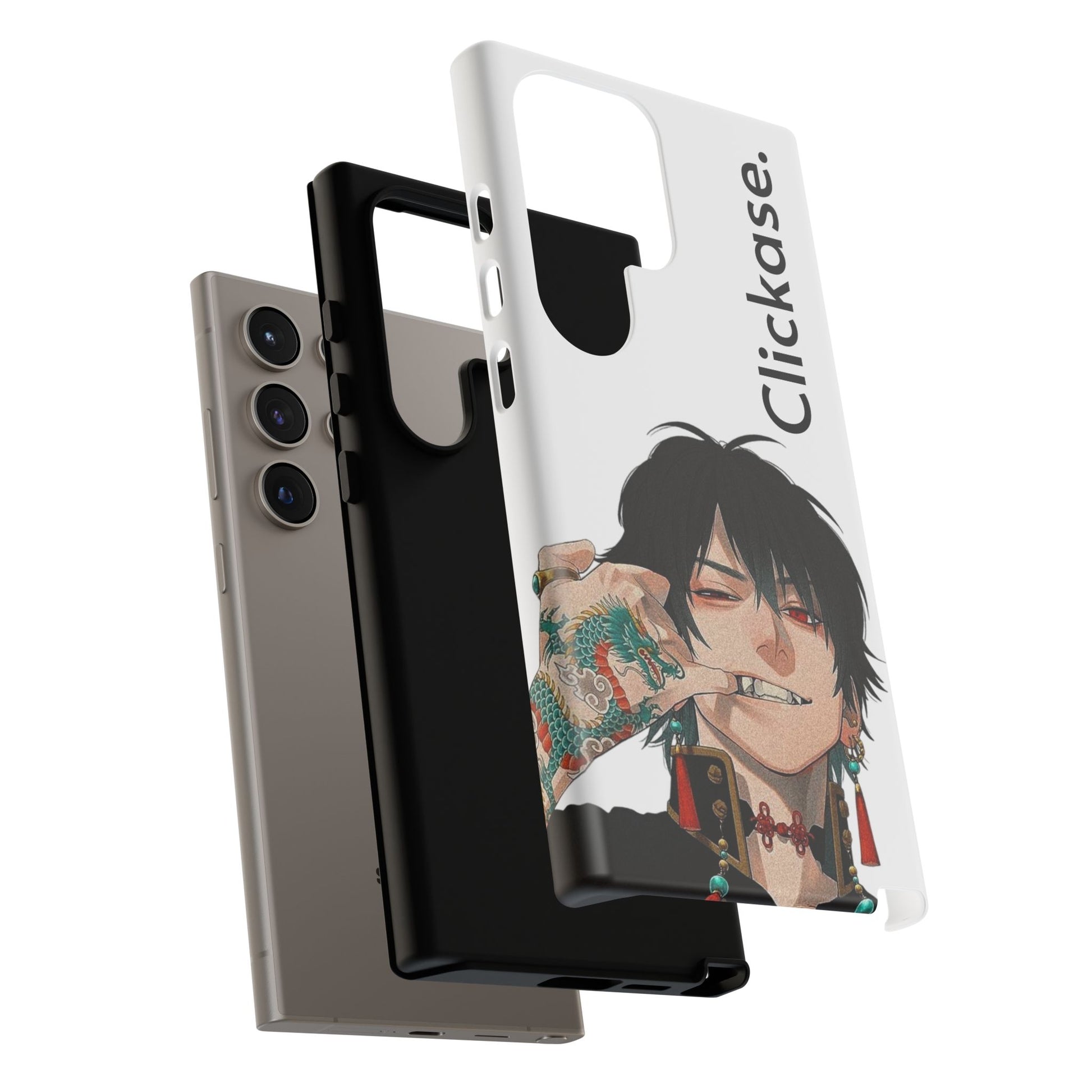 Edgy Anime Rebel Character - Tough Phone Case by