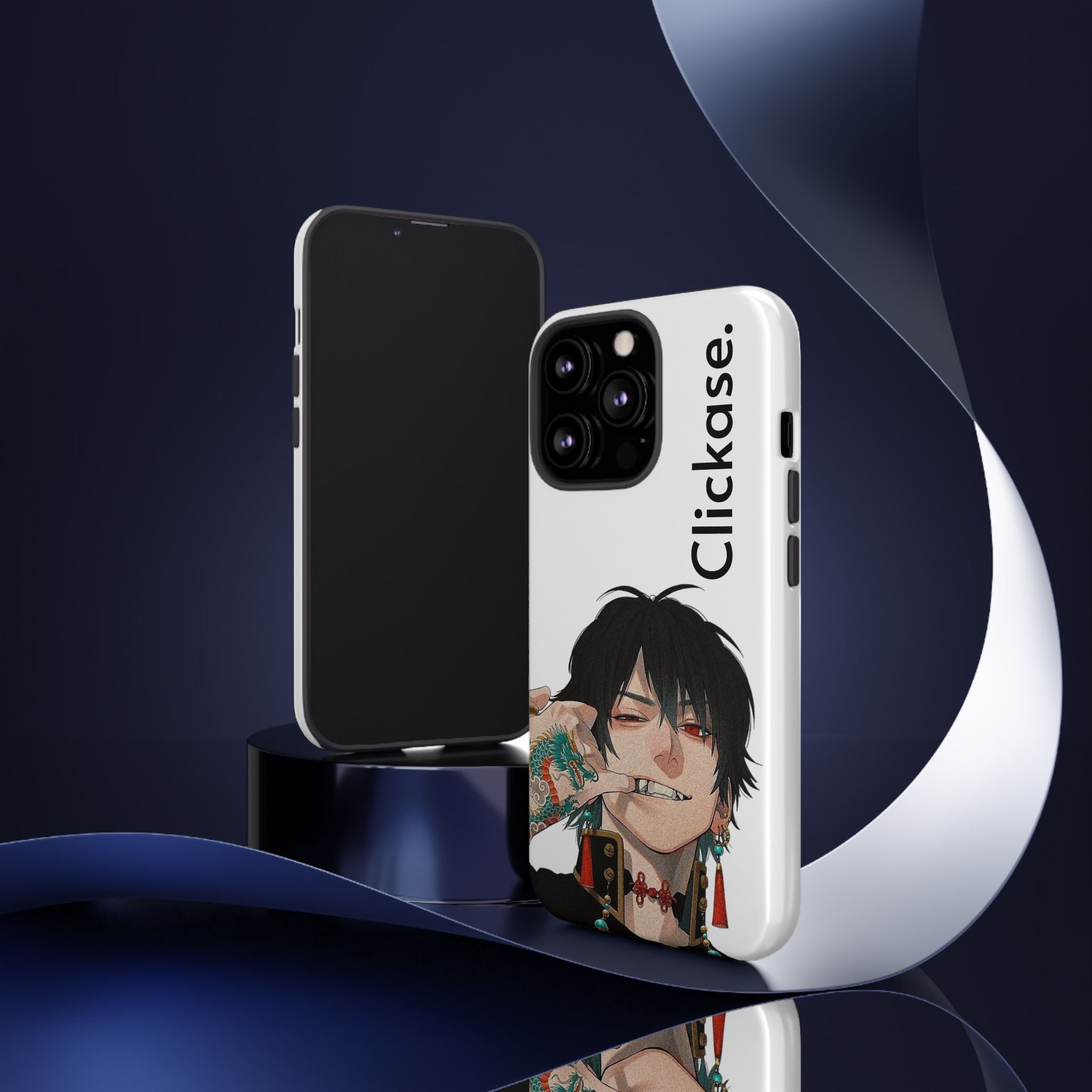 Edgy Anime Rebel Character - Tough Phone Case by