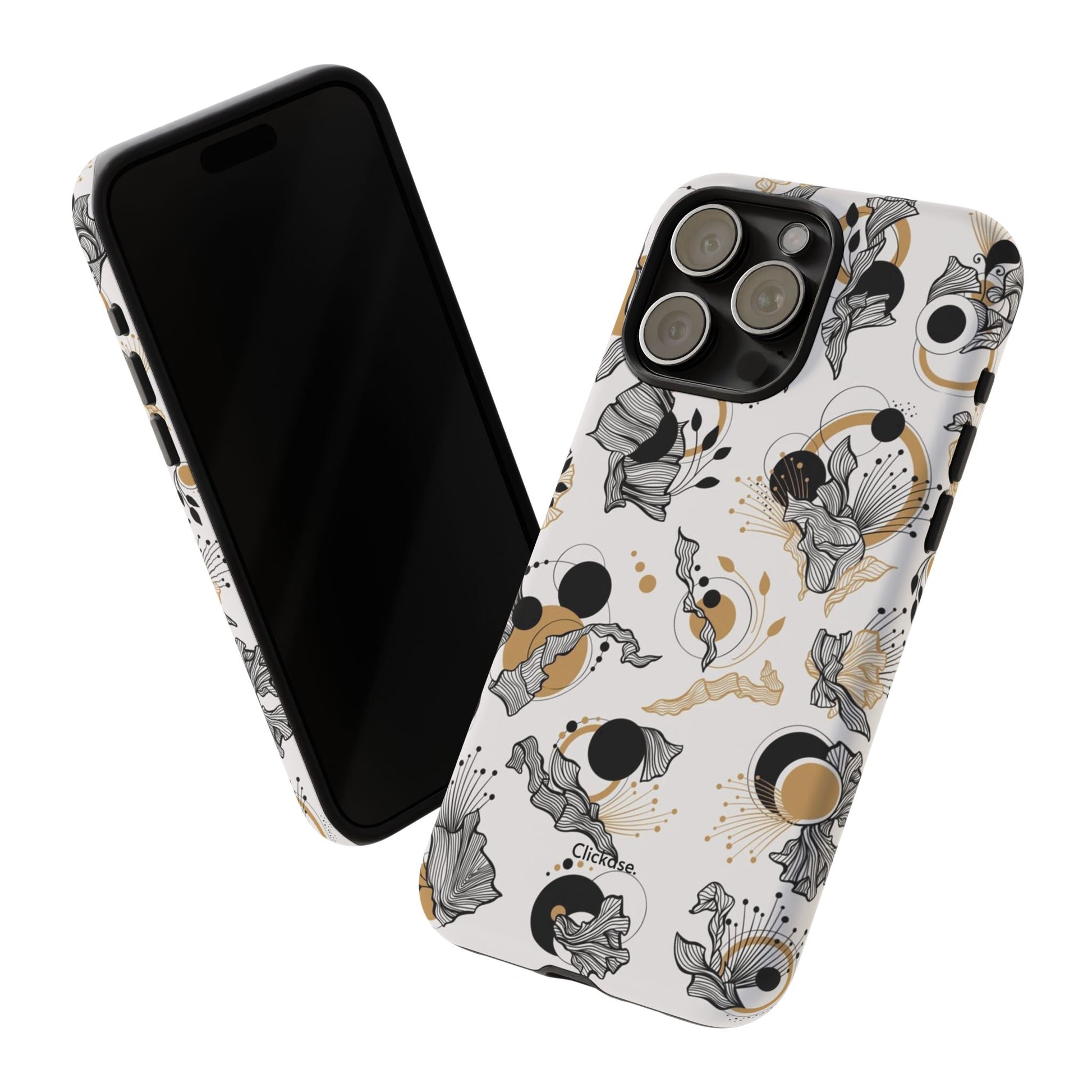 Abstract Floral Design Tough Phone Cases by