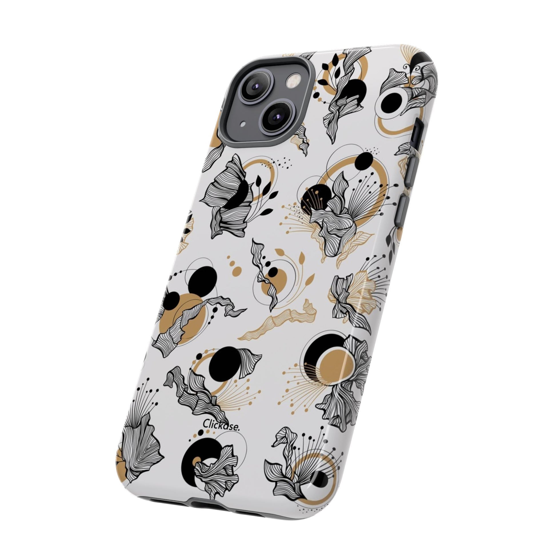 Abstract Floral Design Tough Phone Cases by
