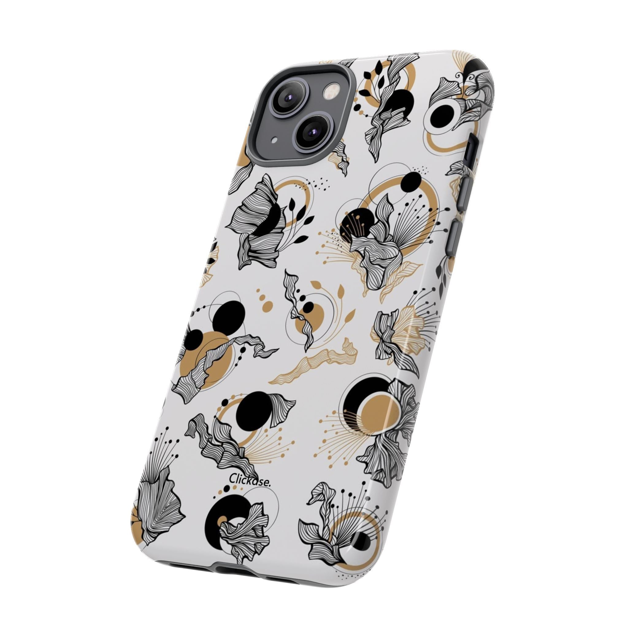Abstract Floral Design Tough Phone Cases by