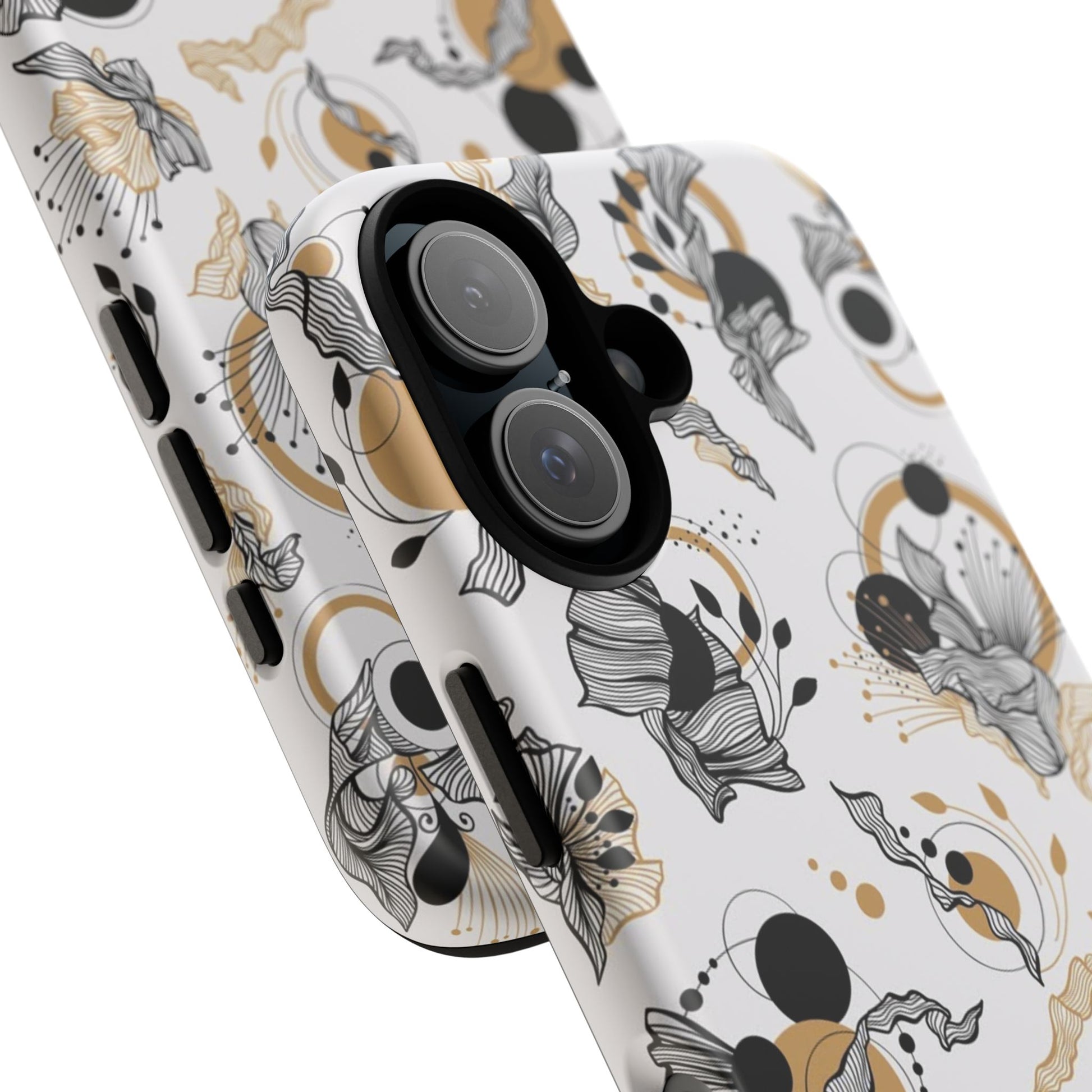 Abstract Floral Design Tough Phone Cases by