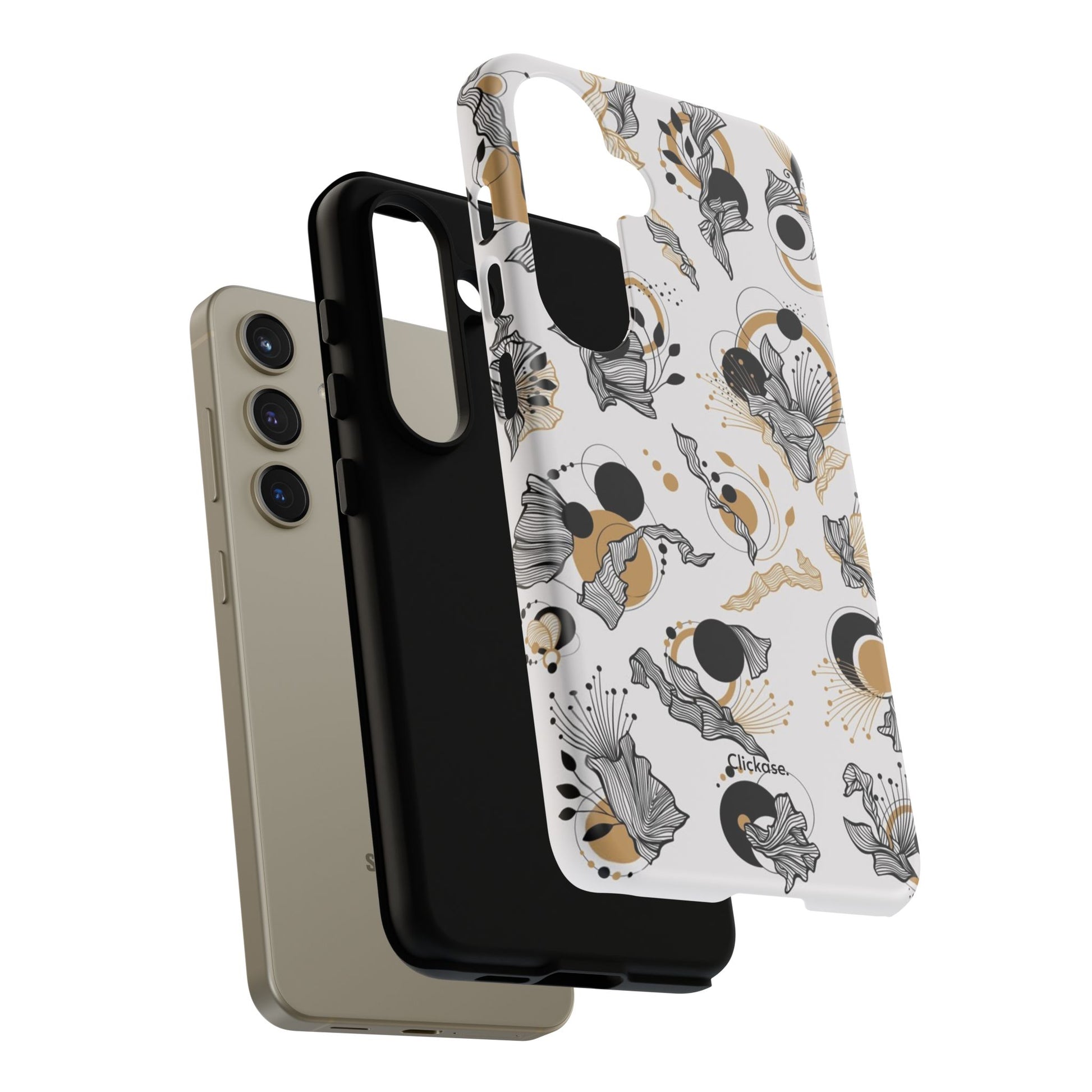 Abstract Floral Design Tough Phone Cases by