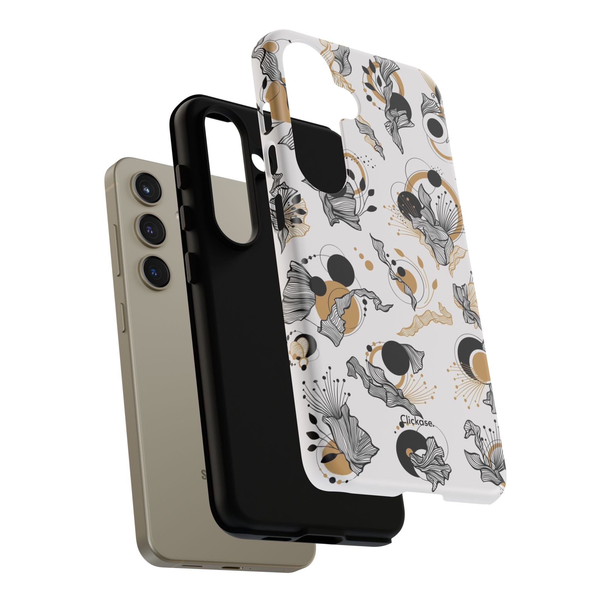 Abstract Floral Design Tough Phone Cases by