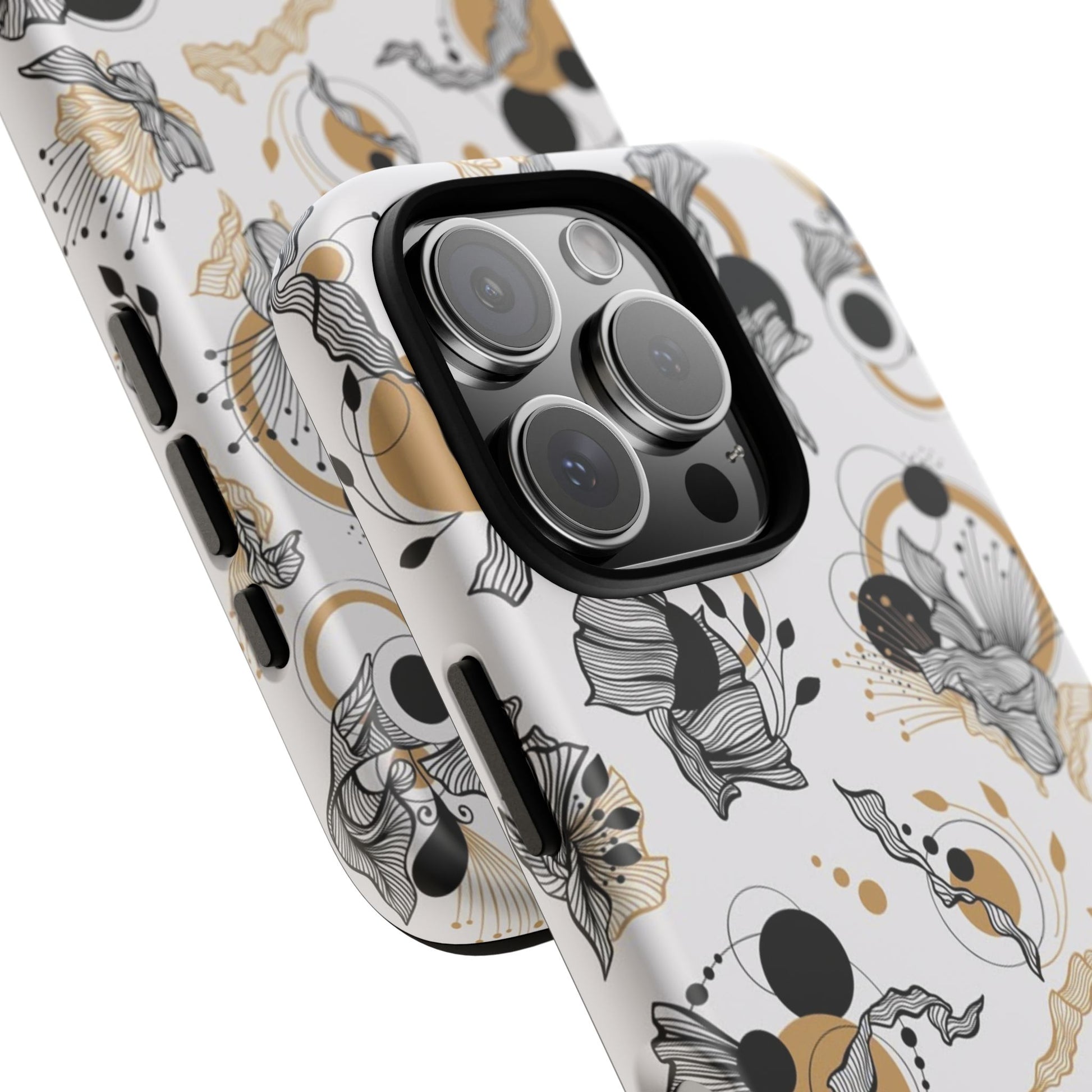 Abstract Floral Design Tough Phone Cases by