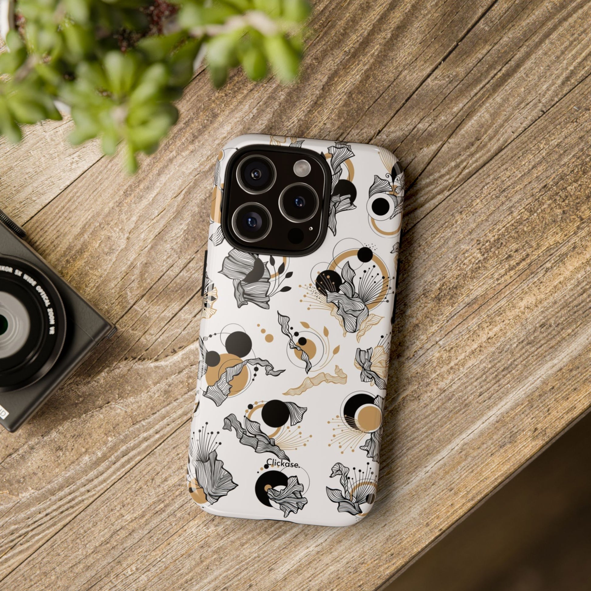Abstract Floral Design Tough Phone Cases by