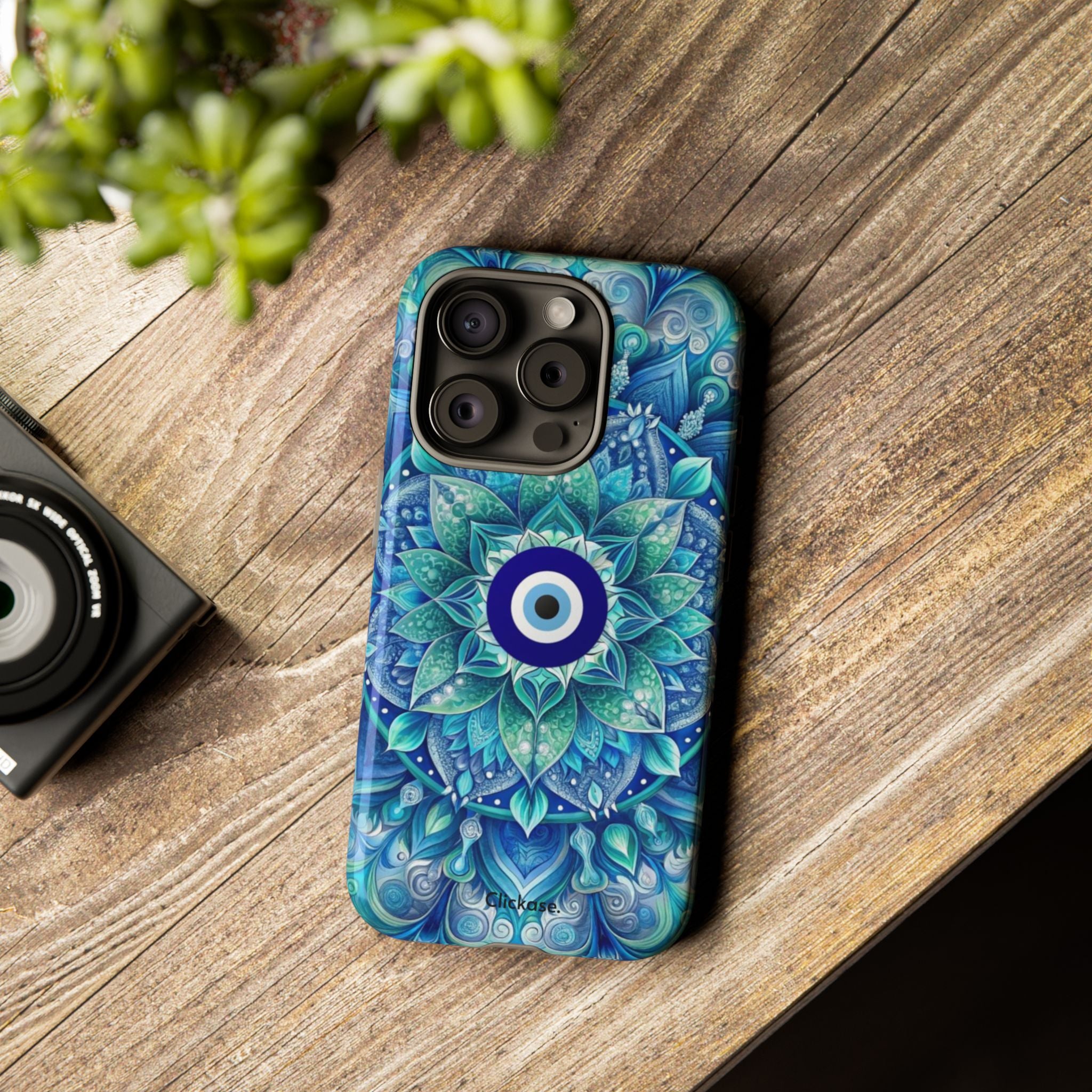 Mandala Design Blue Eye Pattern Tough Phone Case by